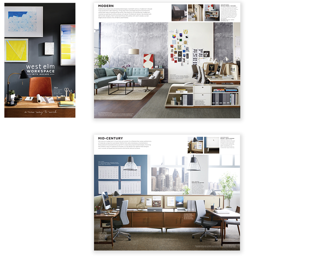 SPREADS FROM THE WEST ELM WORKSPACE CATALOG