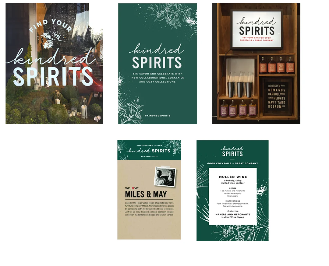 WEST ELM 2015 HOLIDAY CAMPAIGN STORE WINDOW, BANNER, LIGHT BOX DISPLAY & SIGNAGE