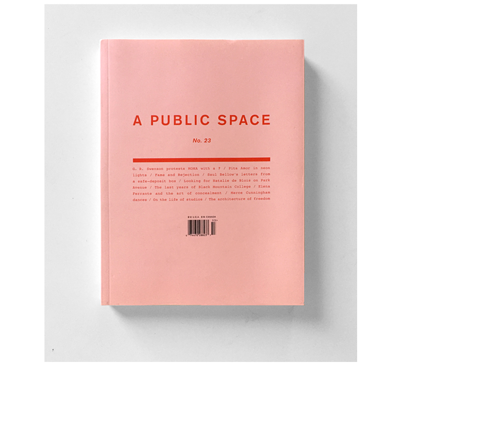   A PUBLIC SPACE  LITERARY MAGAZINE COVER DESIGN ISSUE 23 