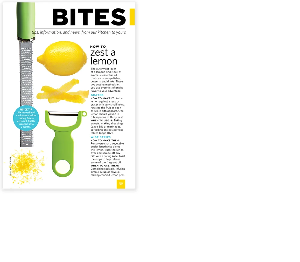 FRONT OF BOOK EVERYDAY FOOD MAGAZINE PHOTO ART DIRECTION & LAYOUT