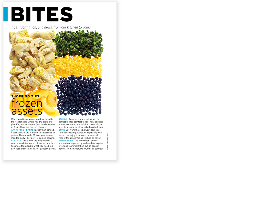  FRONT OF BOOK  EVERYDAY FOOD  MAGAZINE PHOTO ART DIRECTION &amp; LAYOUT 