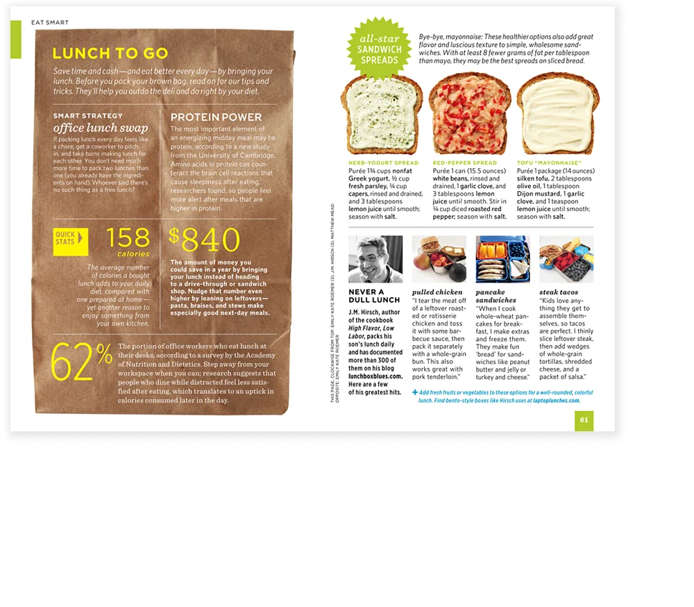 FRONT OF BOOK EVERYDAY FOOD MAGAZINE PHOTO ART DIRECTION & LAYOUT