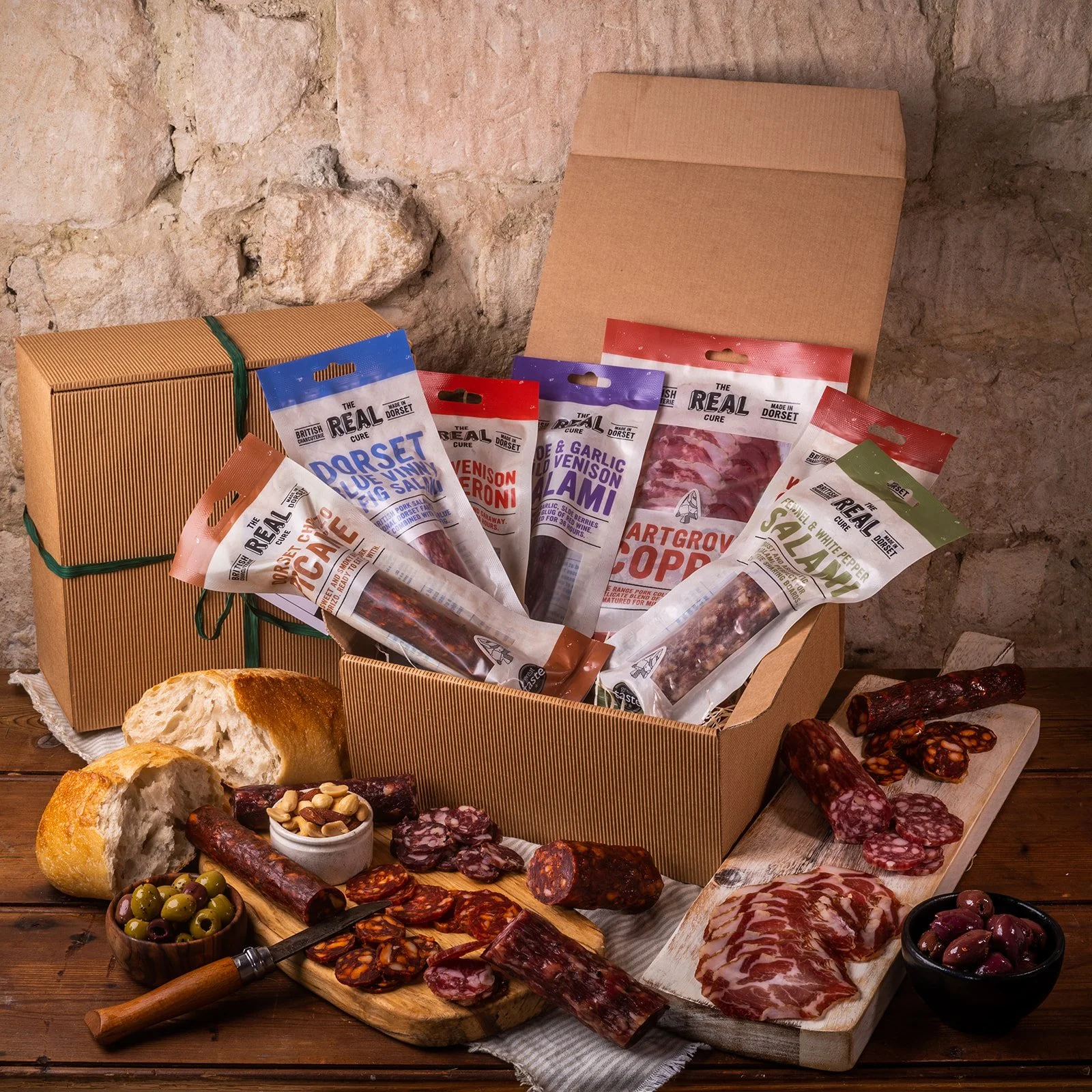 The Real Cure Charcuterie Celebration Letterbox - Assorted British Cured Meats Gift Box