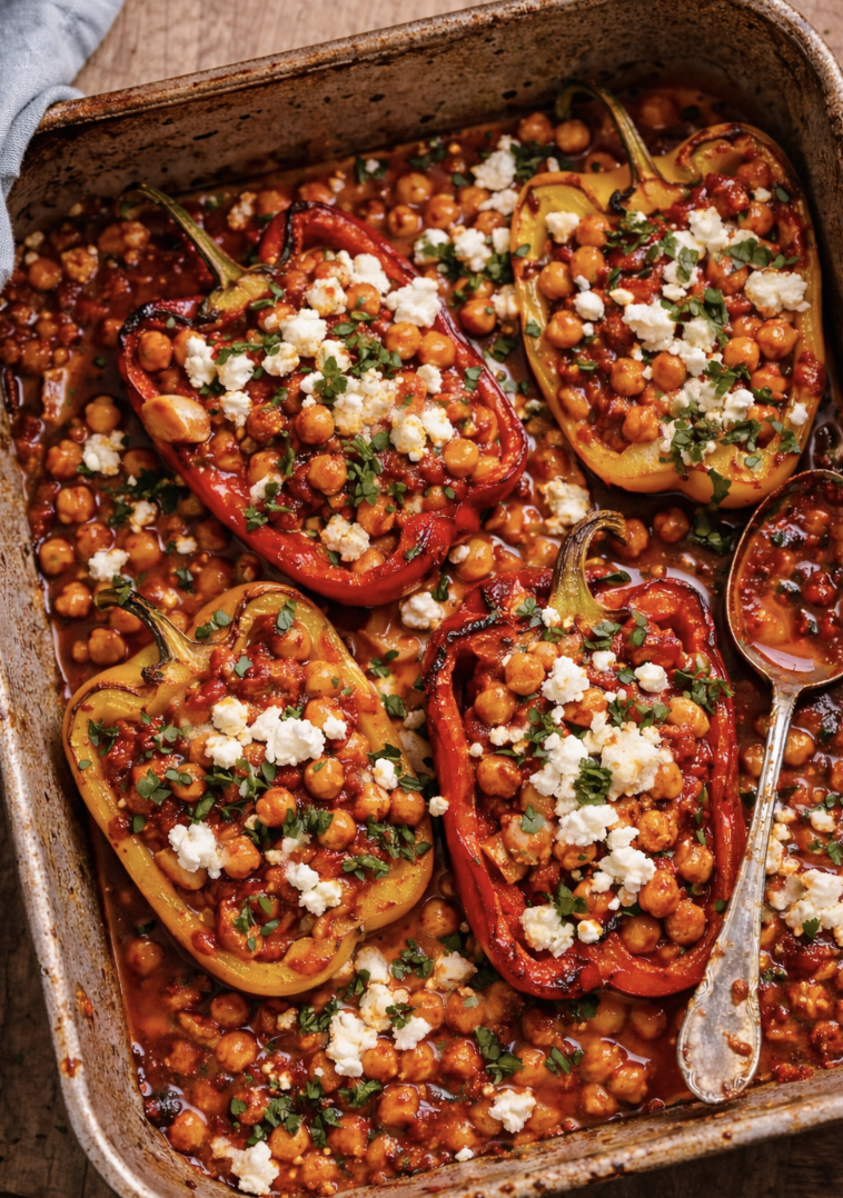 Recipe: Ginger Pig's Roast Peppers with Chickpeas, Nduja &amp; Feta