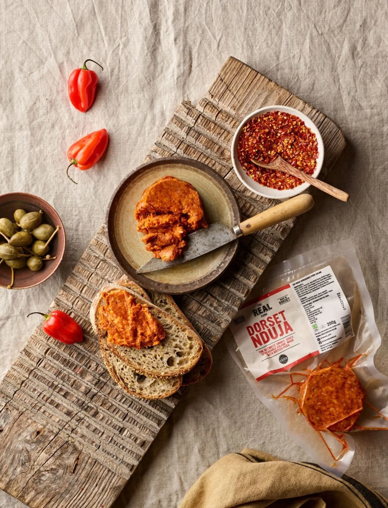 Fiery, smoky and unapologetically bold 🌶️ Nduja is a soft, spreadable Italian sausage made with rich pork, sun-dried chillies and warming spices. Born in Calabria, it delivers deep, smoky heat with every spoonful. Spread it on warm sourdough, swirl 