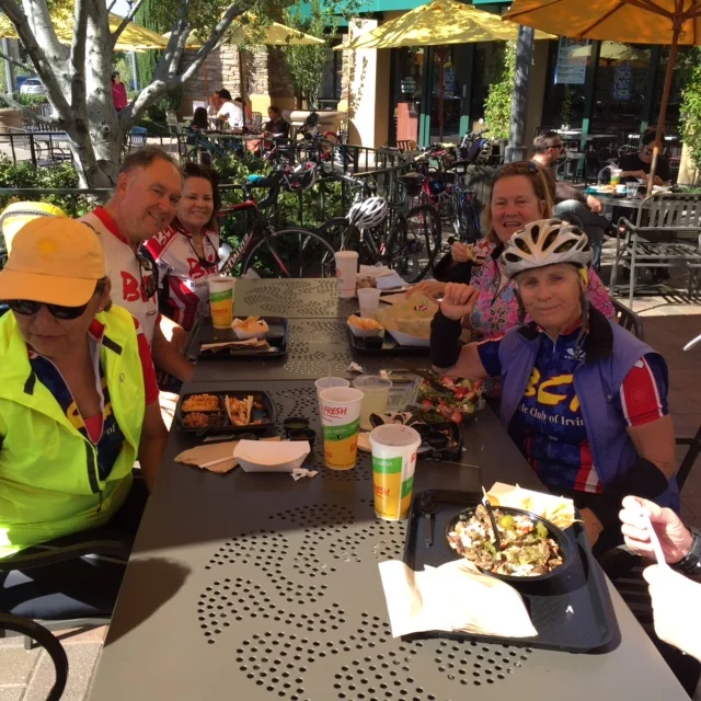 Baja Fresh was popular at this table - hungry riders appreciated their generous 20% discount.