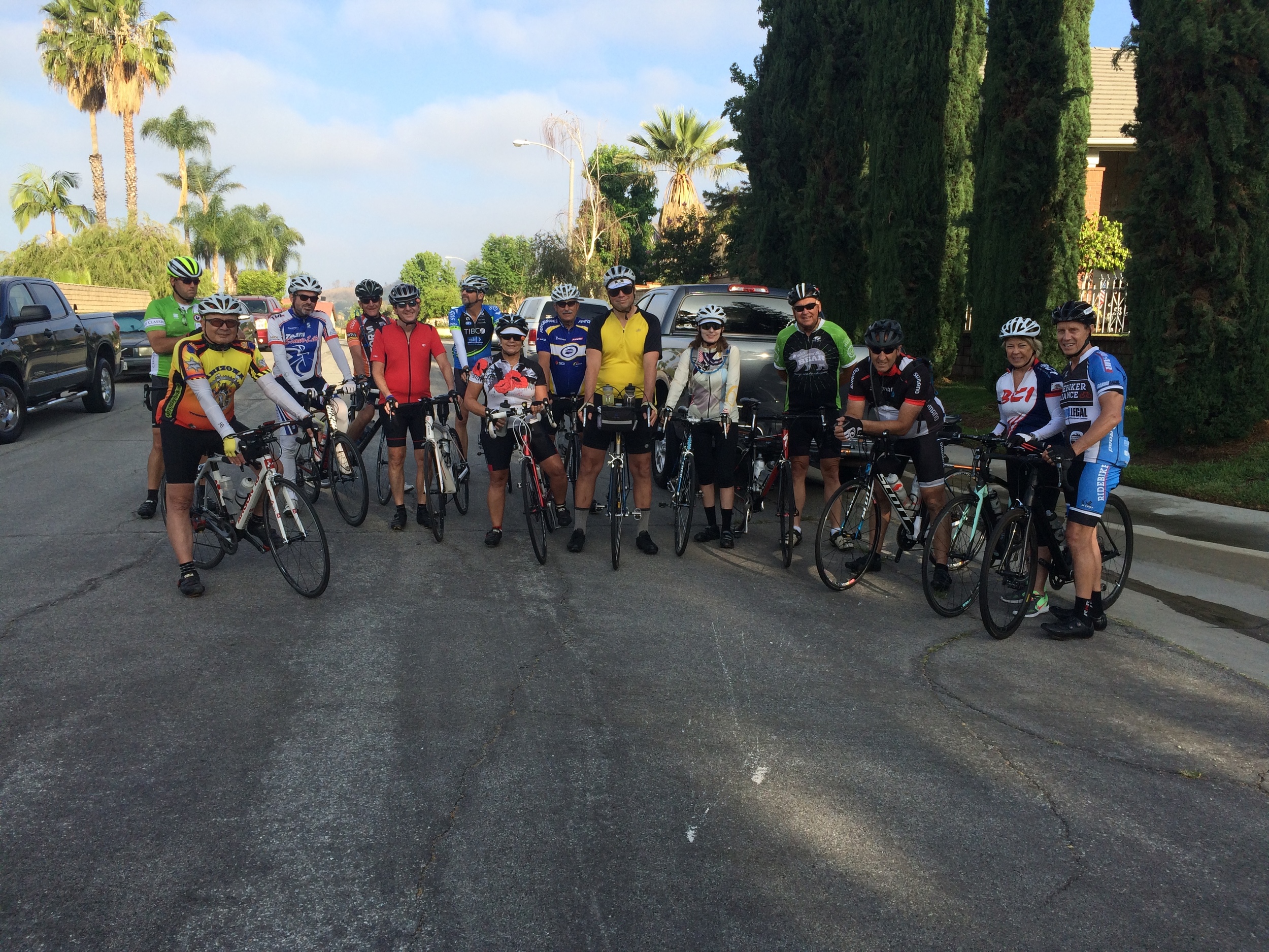 Were's my caffeine? Some riders were wishing we started at a Starbucks.