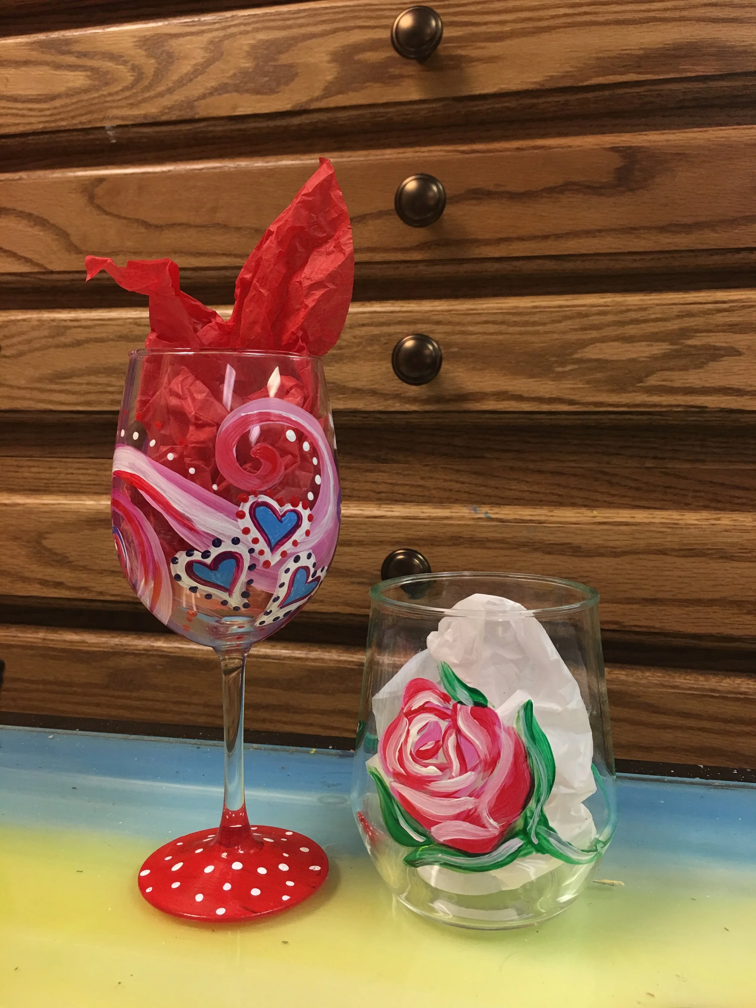 Wine & Paint a Pair (or more) of Wine Glasses