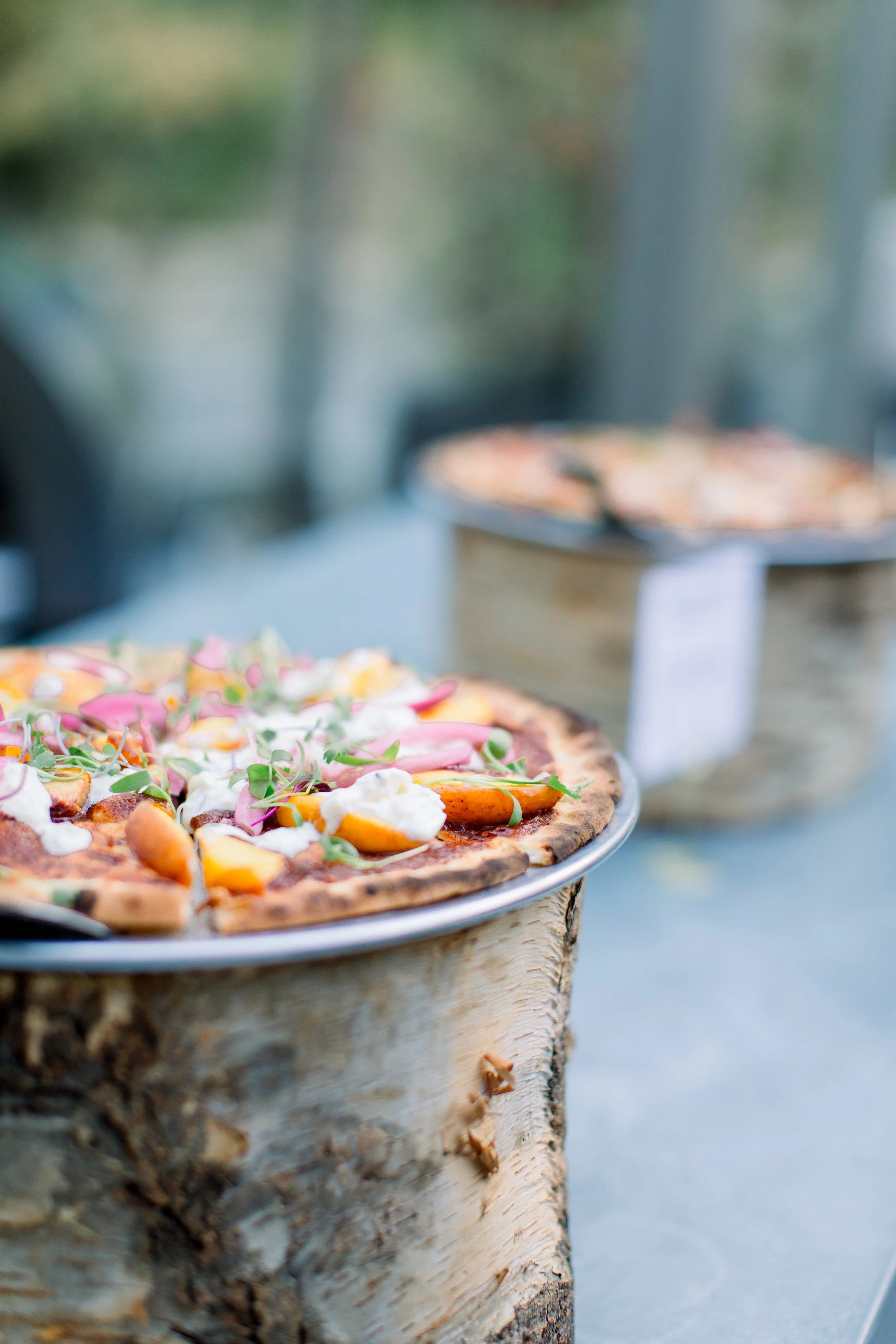 Burrata &amp; Peach Pizza