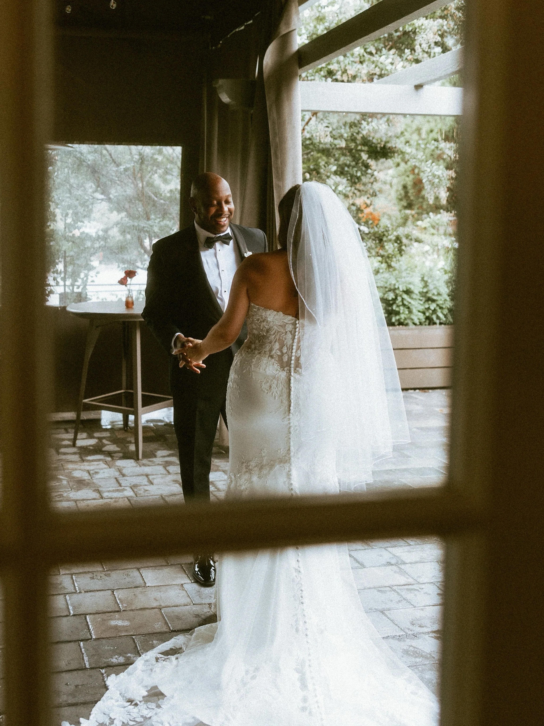 A little rain on your wedding day is said to be good luck.

Sometimes it brings beautiful moments like these; a little slower, a little calmer, and even more unforgettable.

Photographer:  @ginaryanphoto 
 #rainywedding #californiaweddingvenue #weddi