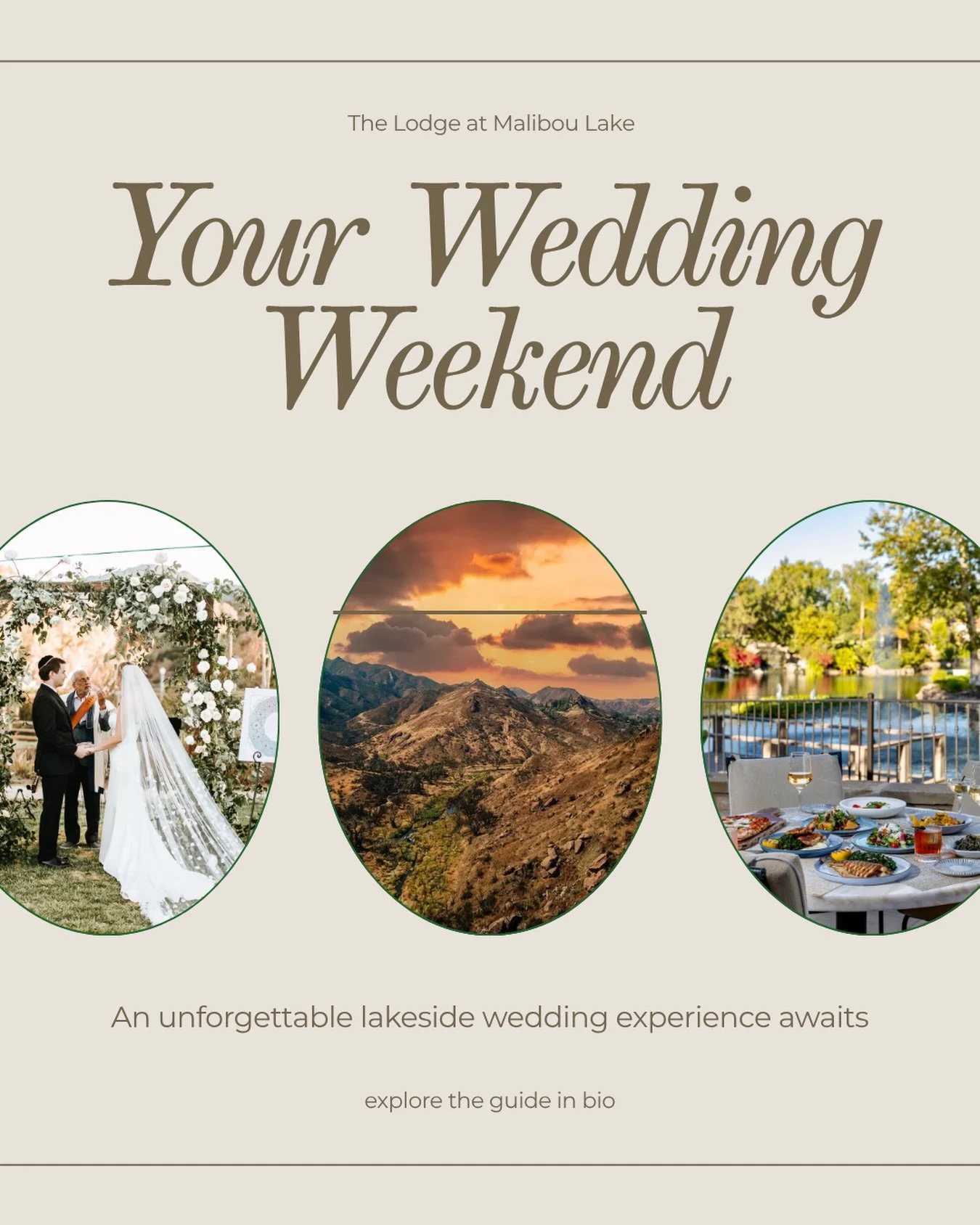 A wedding here doesn&rsquo;t start and end with the ceremony.

From sunset hikes and dinner in Old Agoura to a full day at the lake and a slow Sunday brunch, it becomes a full weekend your guests actually get to experience.

We put together a guide t