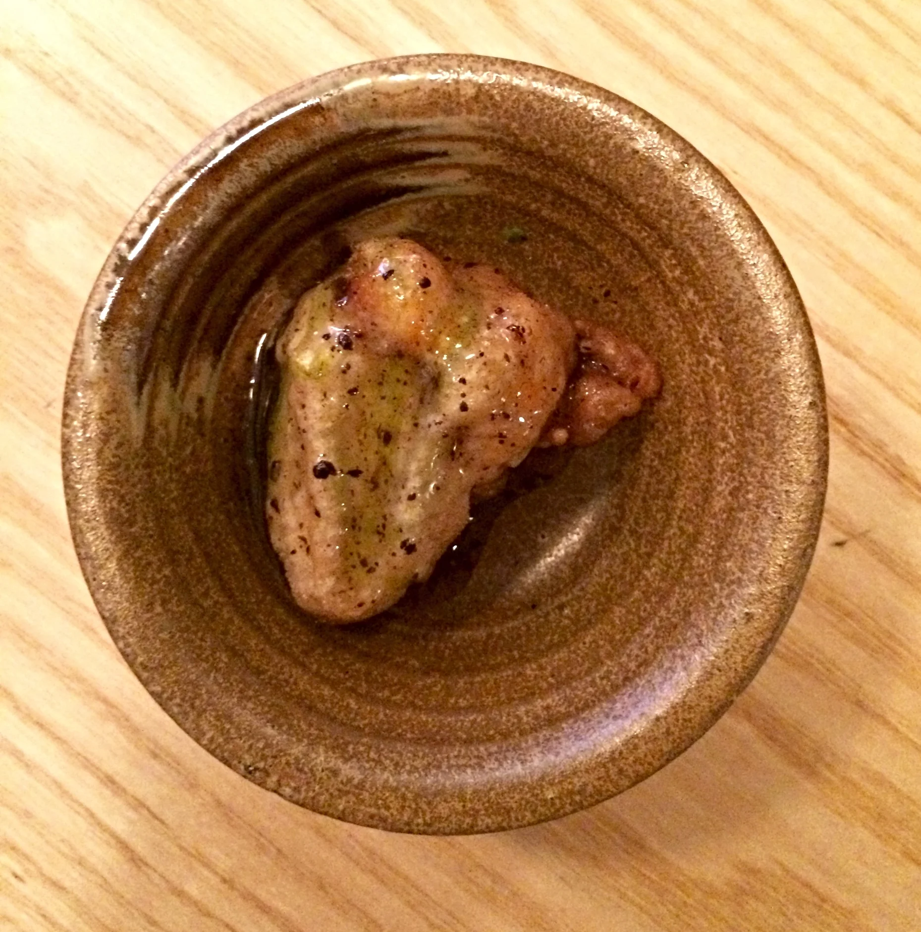 fried squash blossom with black truffles