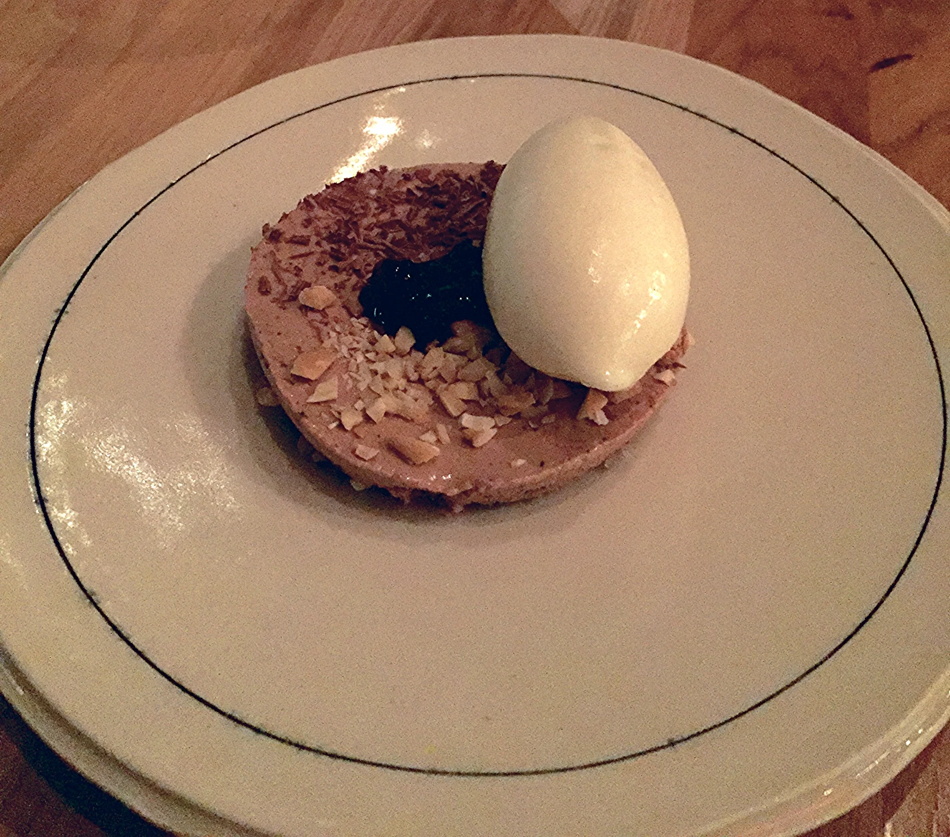 coconut fig caramel, goat milk ice cream, coffee cashew semifreddo
