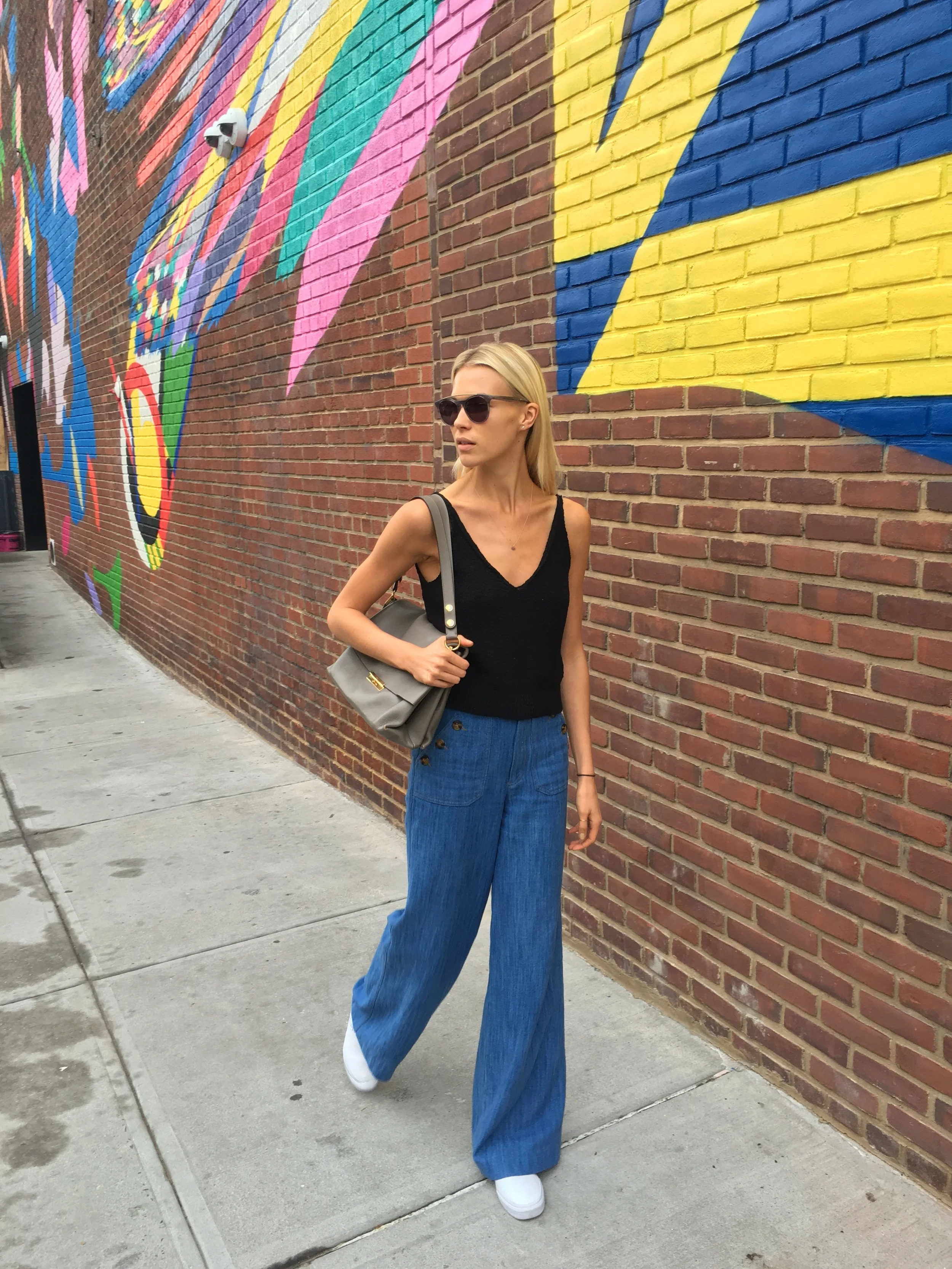 streetstyle // wide-leg denim