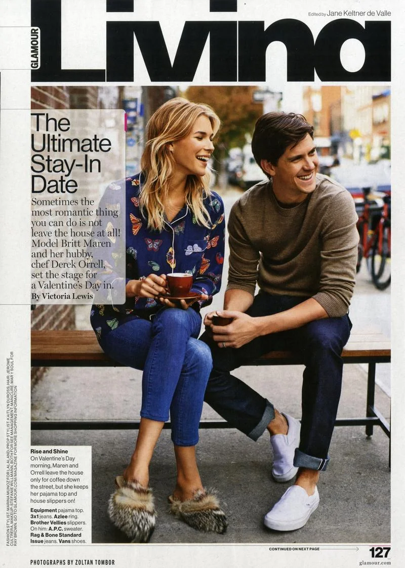 glamour magazine // living: the ultimate stay-in date