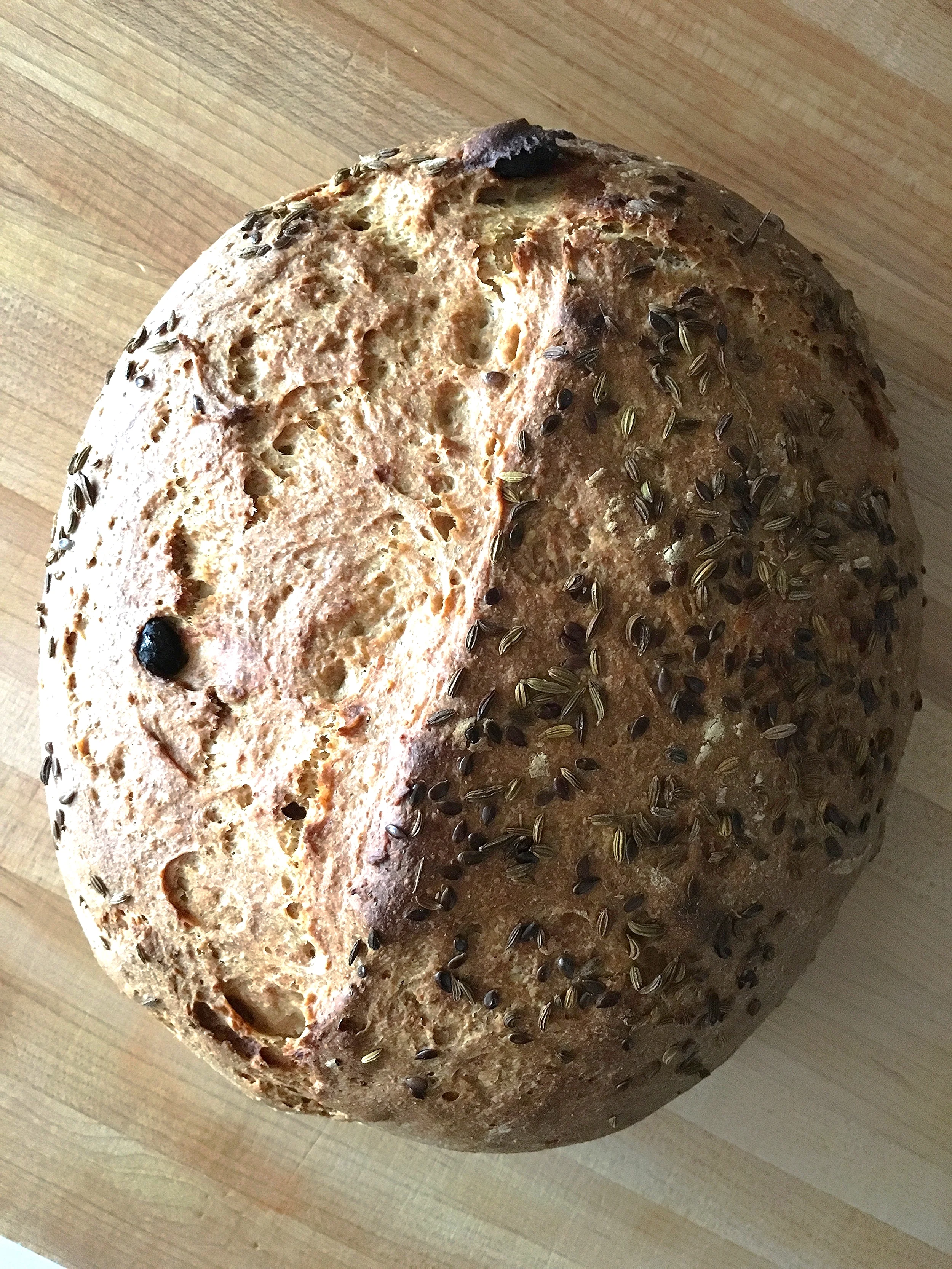 fennel seed, flax &amp; raisin bread