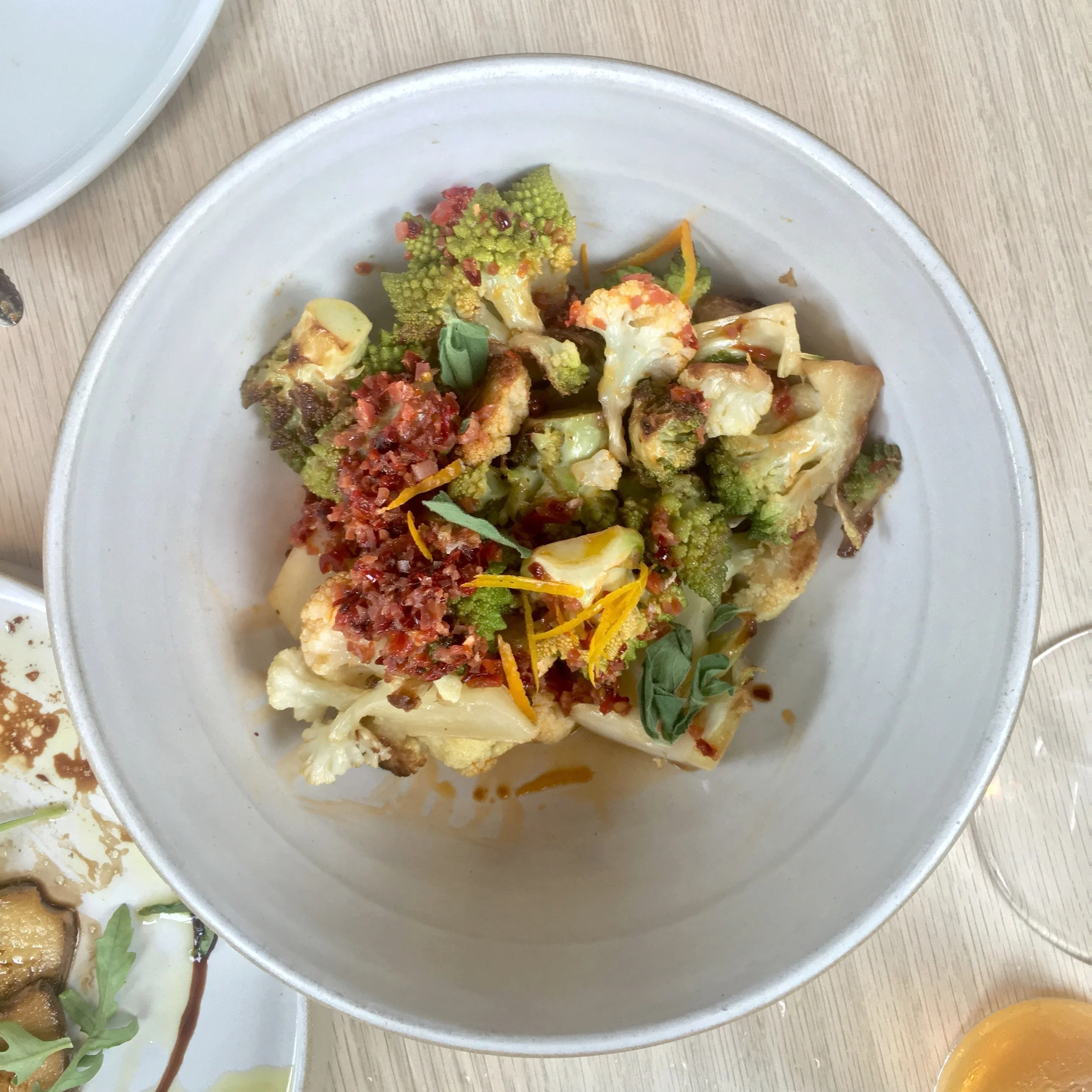 cauliflower, spicy soppressata, sicilian pesto, marjoram