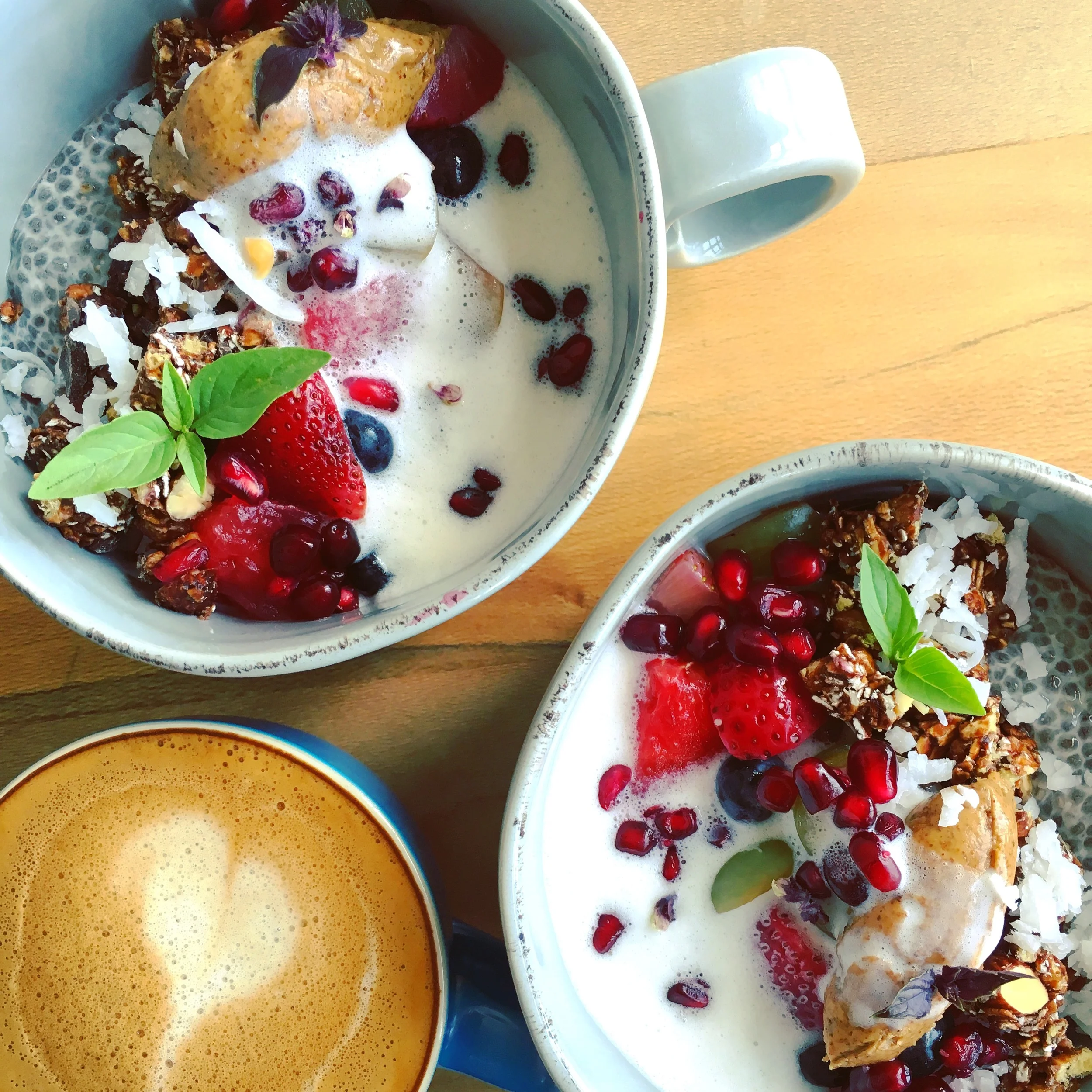 loaded chia seed puddings