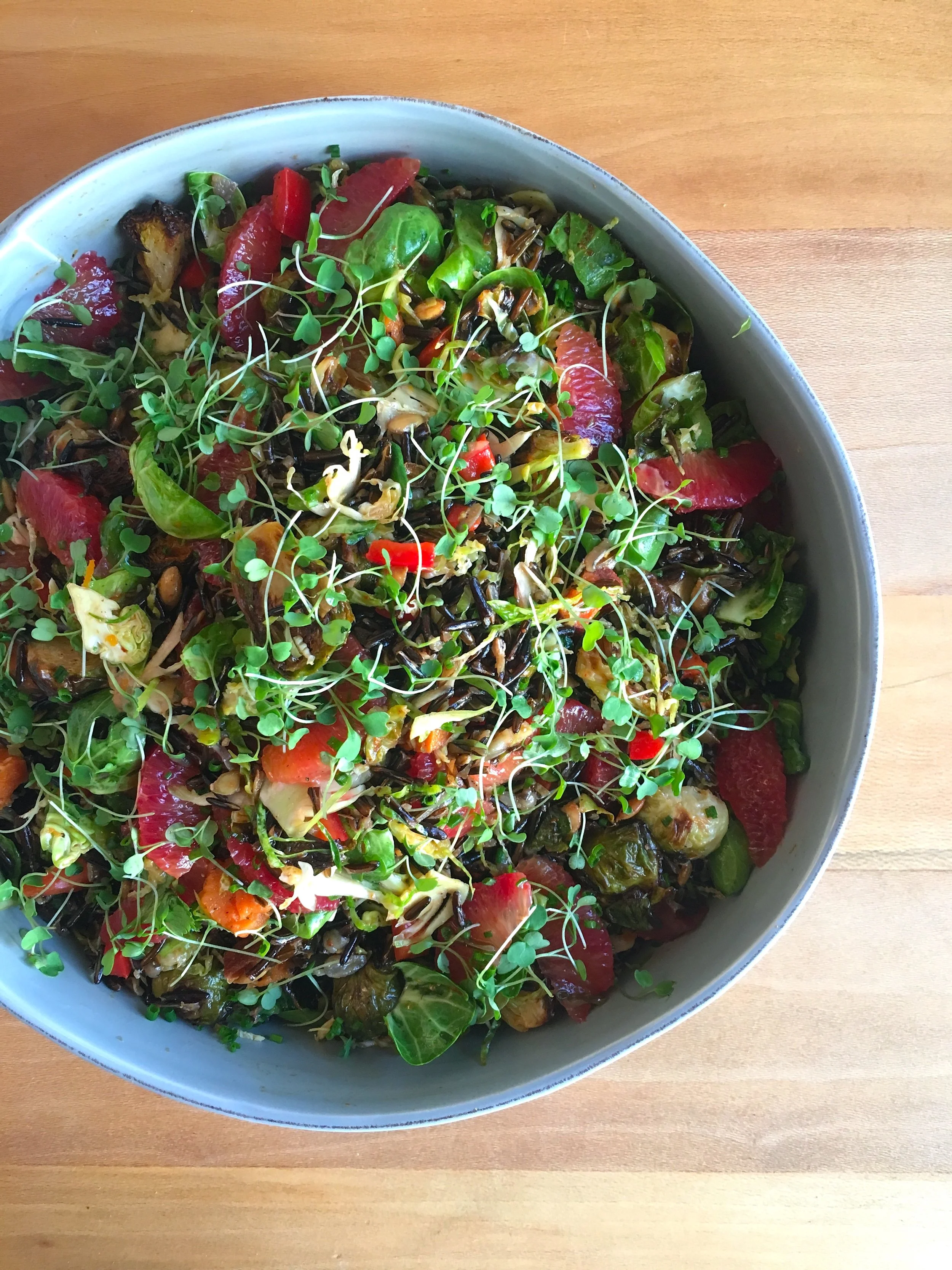 black rice & winter vegetable salad
