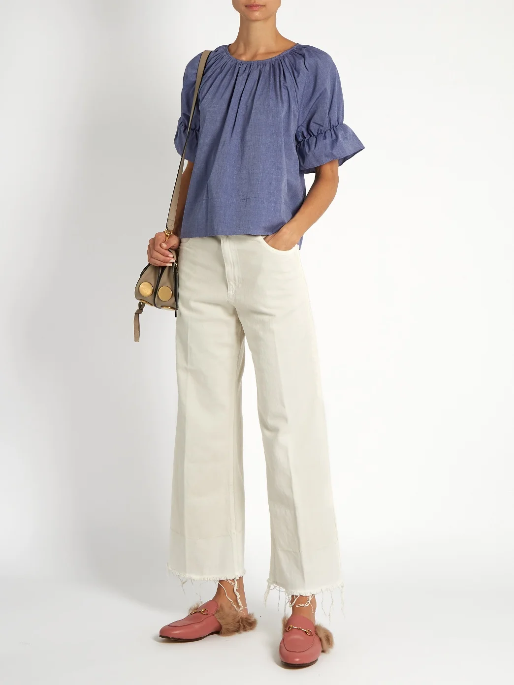lust list // wide leg white denim