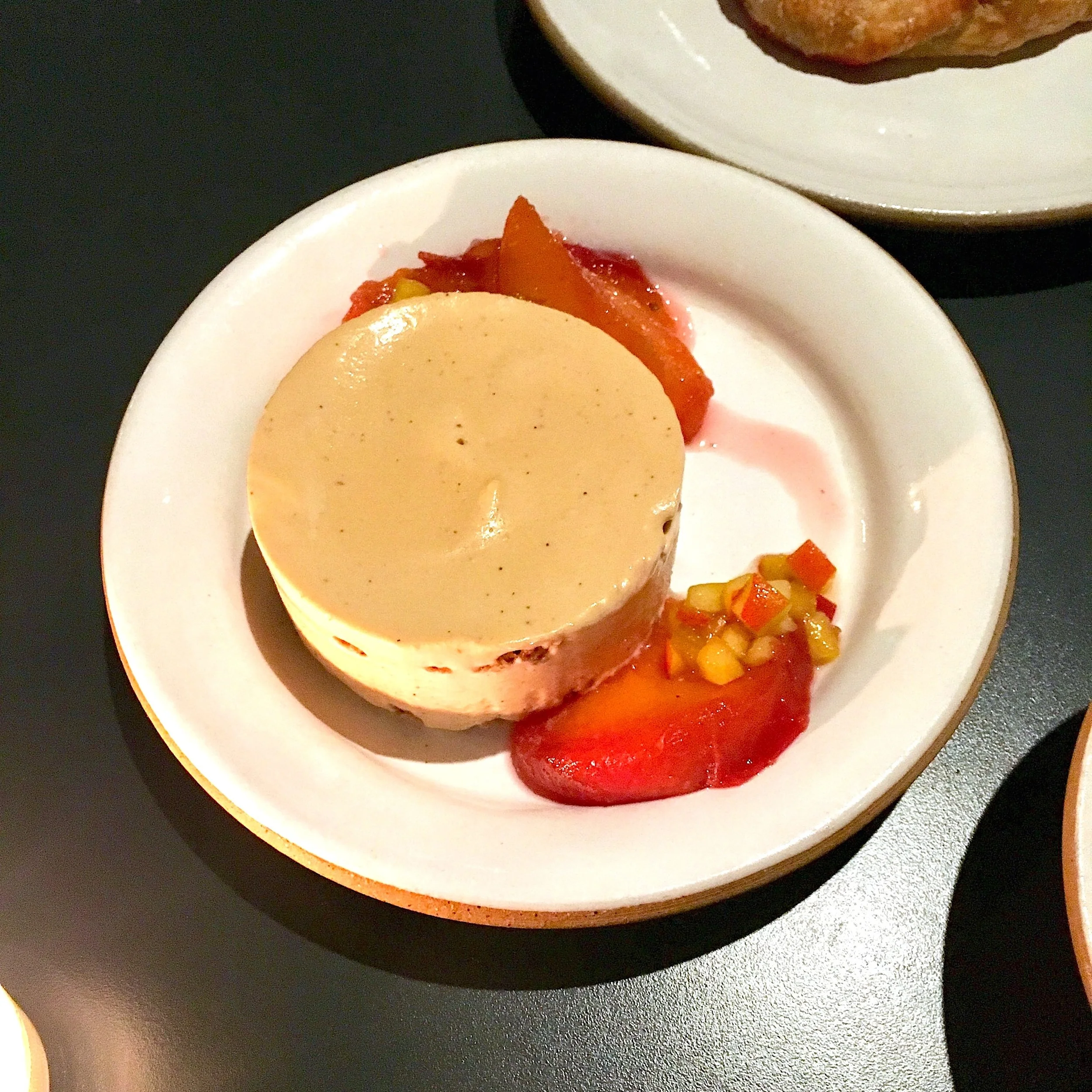 brown butter semifreddo, pecan streusel, roasted peaches