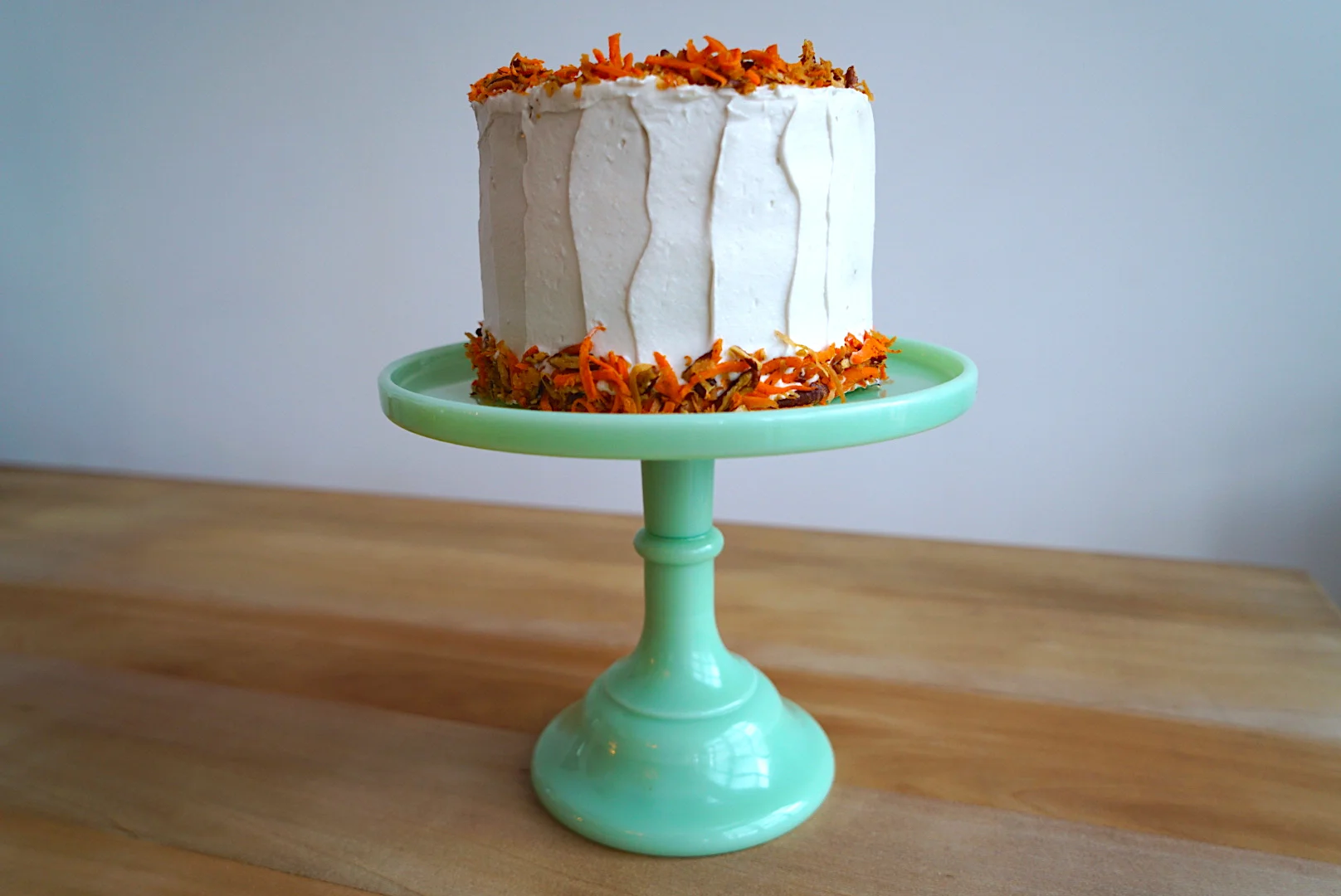 carrot cake with coconut cream frosting