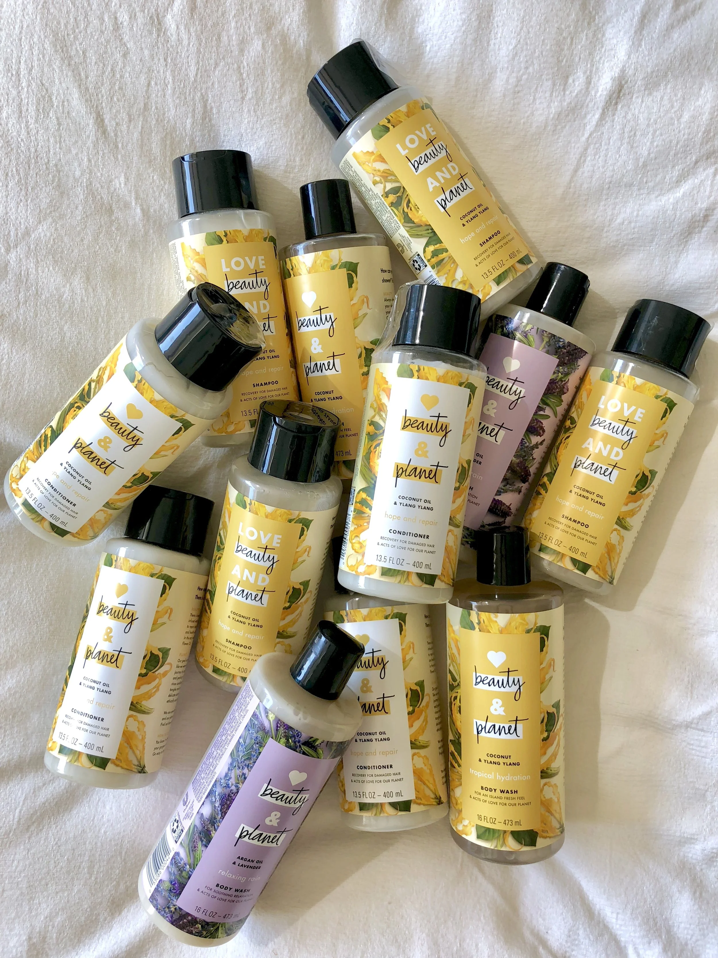 fave products // love beauty and planet coconut oil & ylang ylang shampoo & conditioner