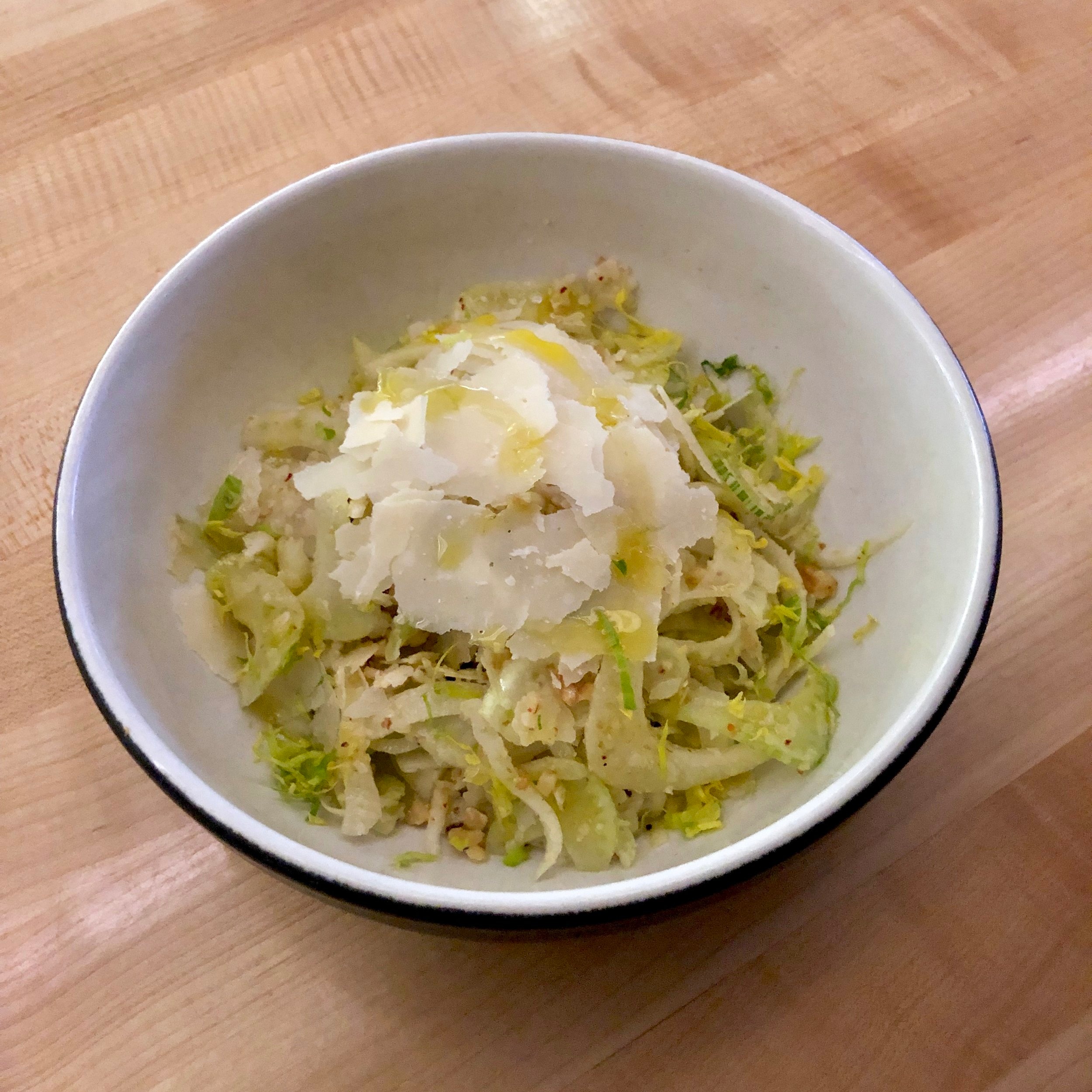 raw fennel &amp; celery, parmigiano, walnuts