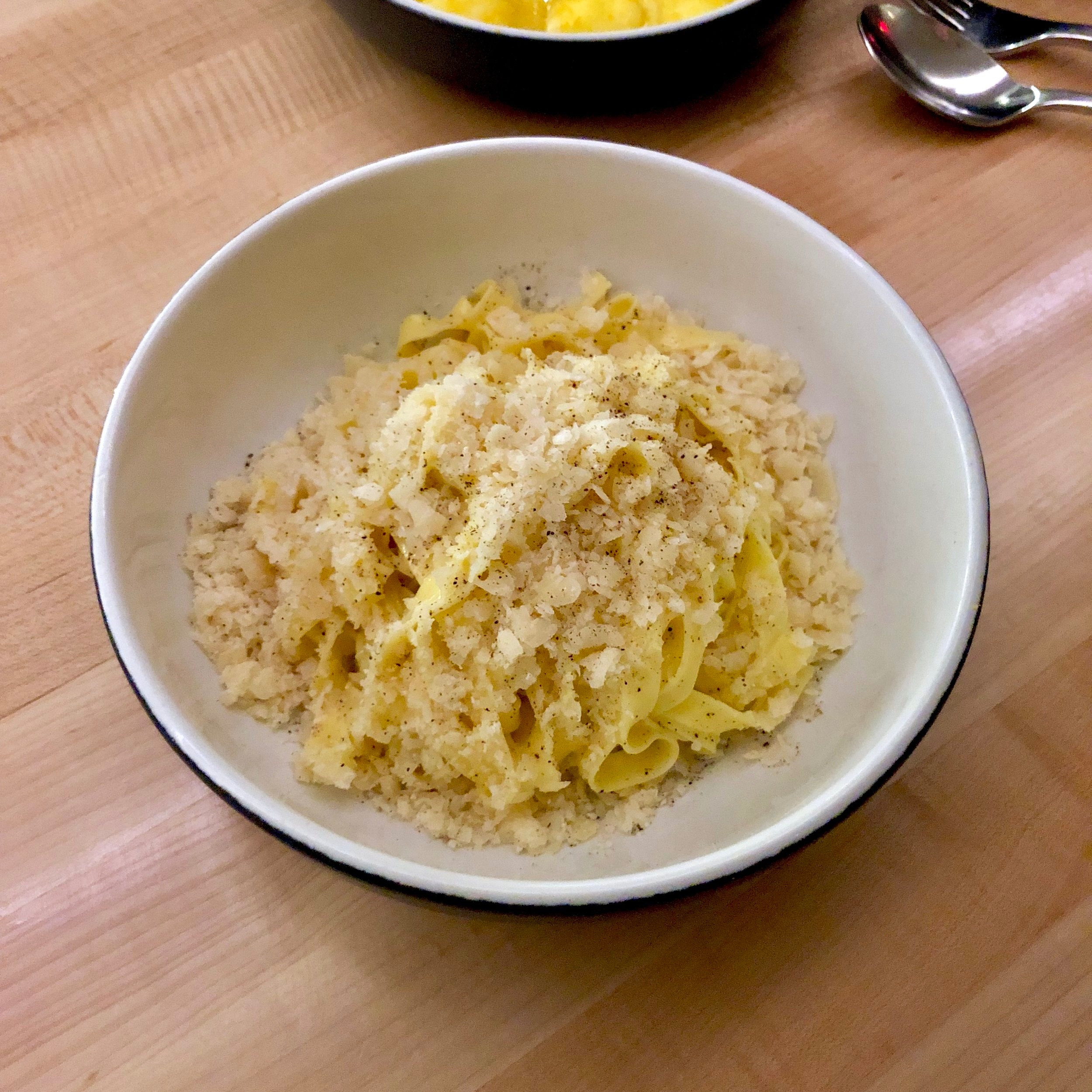 fettuccine, buffalo butter, parmigiano extra vecchio, black pepper