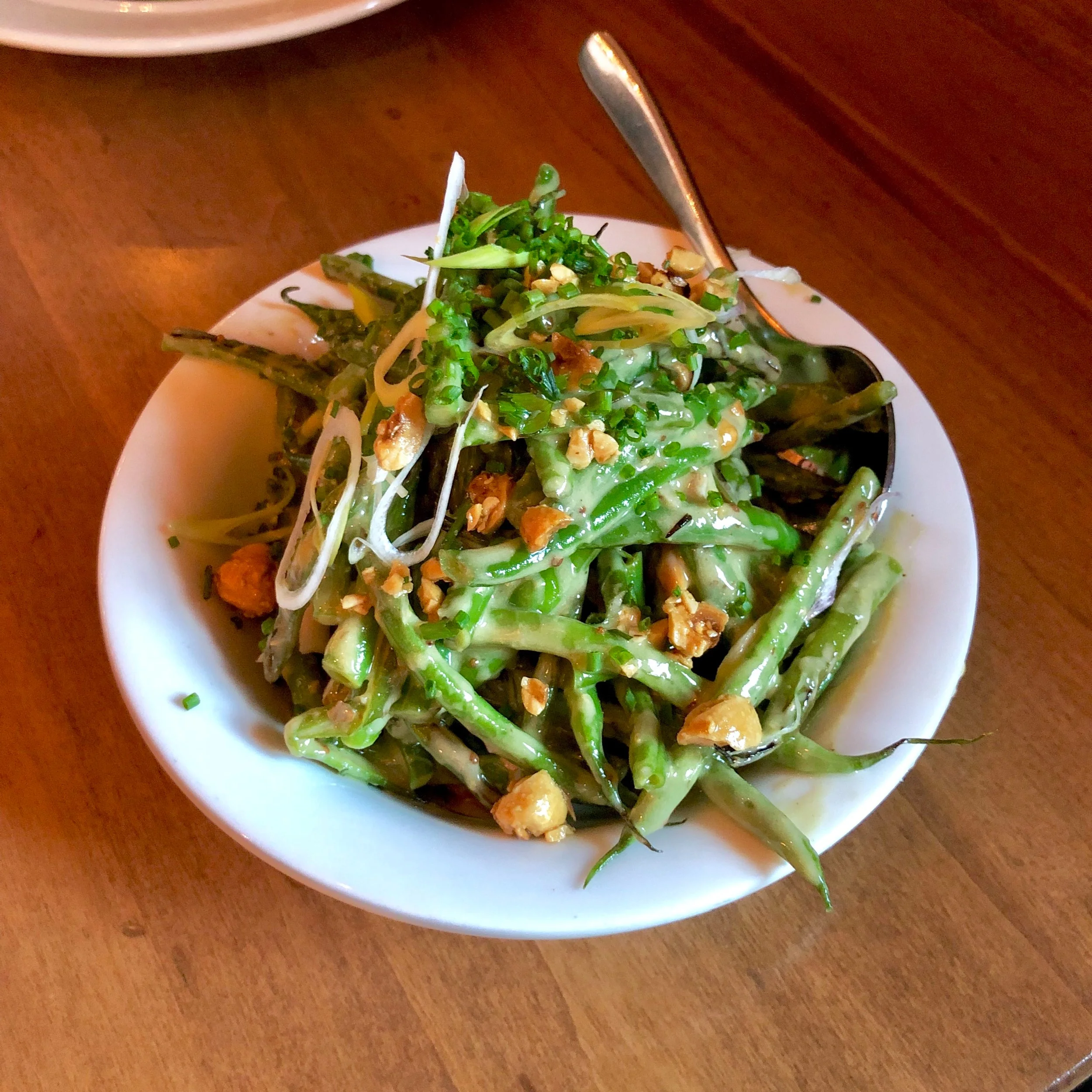cool haricot verts, fresh serrano chili, toasted hazelnuts, frenchie vinaigrette