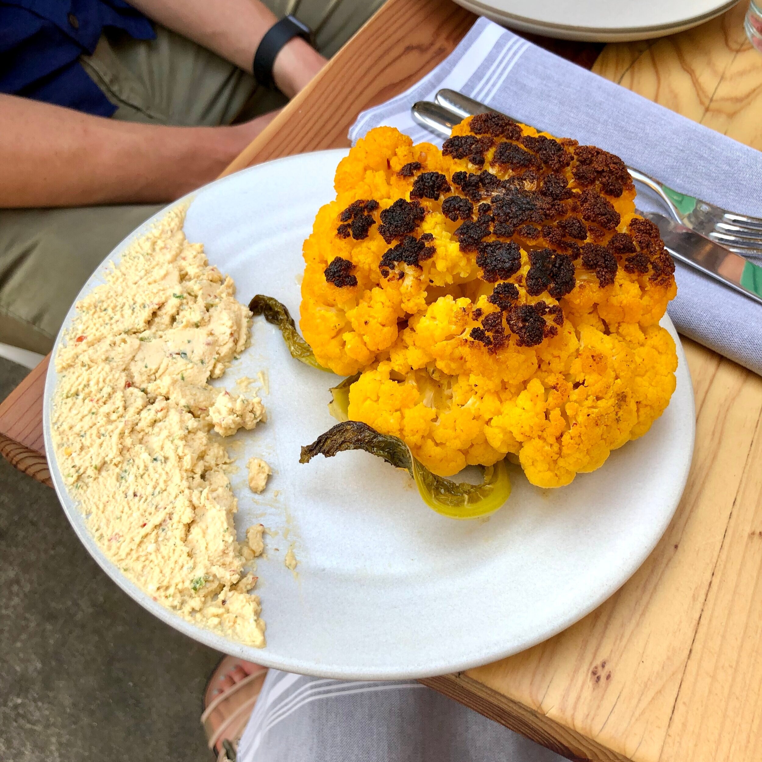  roasted cauliflower, whipped feta 