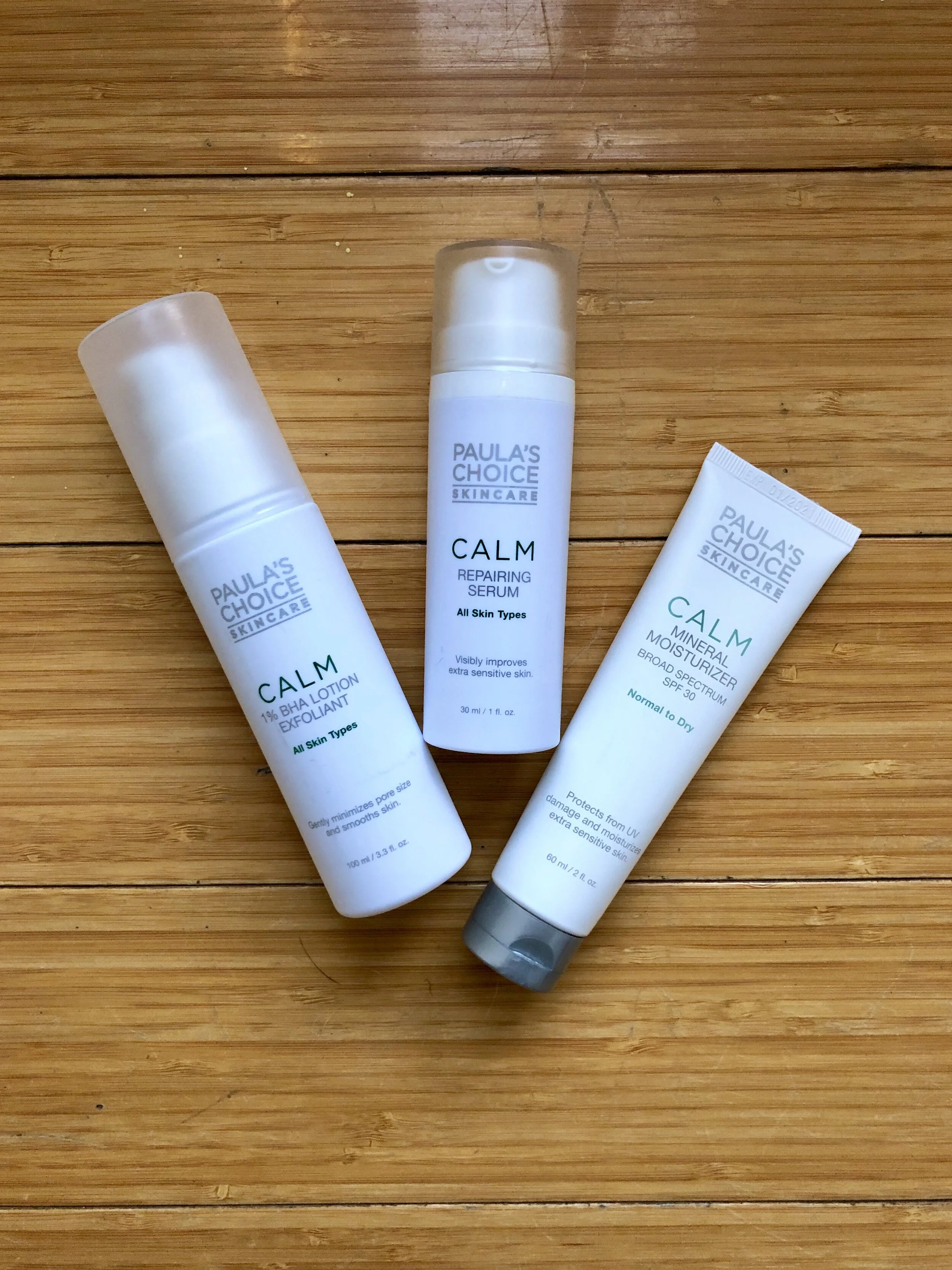 fave products // paula's choice calm exfoliant, serum &amp; moisturizer