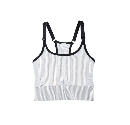 Ingrid & Isabel Seamless Maternity and Nursing Sports Bra- Black/White