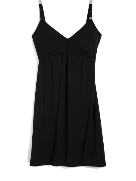 Ingrid & Isabel Drop Cup Nursing Chemise- Black