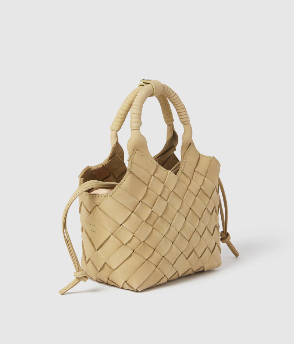 lust list // mini leather woven bag