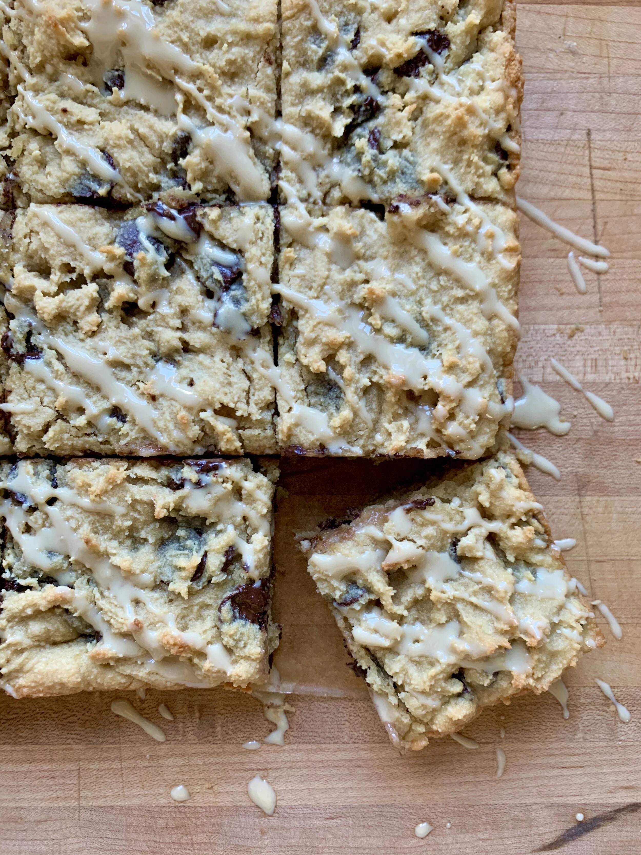 tahini chocolate chip blondies