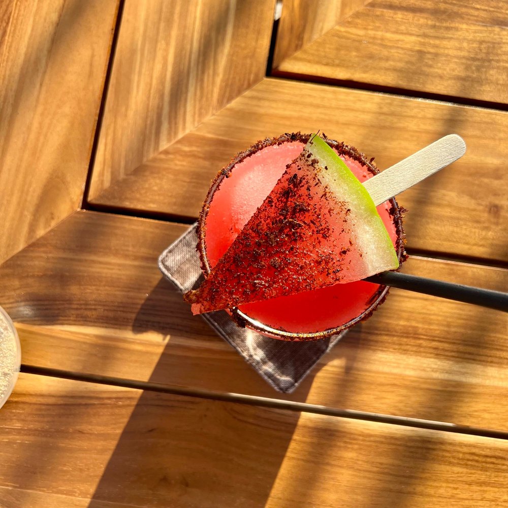  fresh watermelon atop the yagul cocktail 