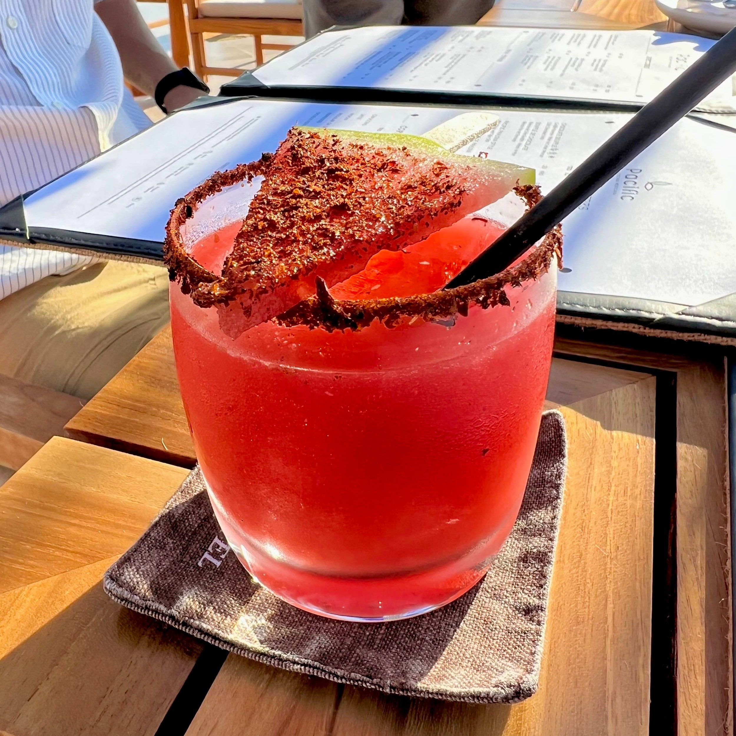  yagul // amaras mezcal, chipotle nectar agave, raspberry, watermelon juice, lime, tajin rim 