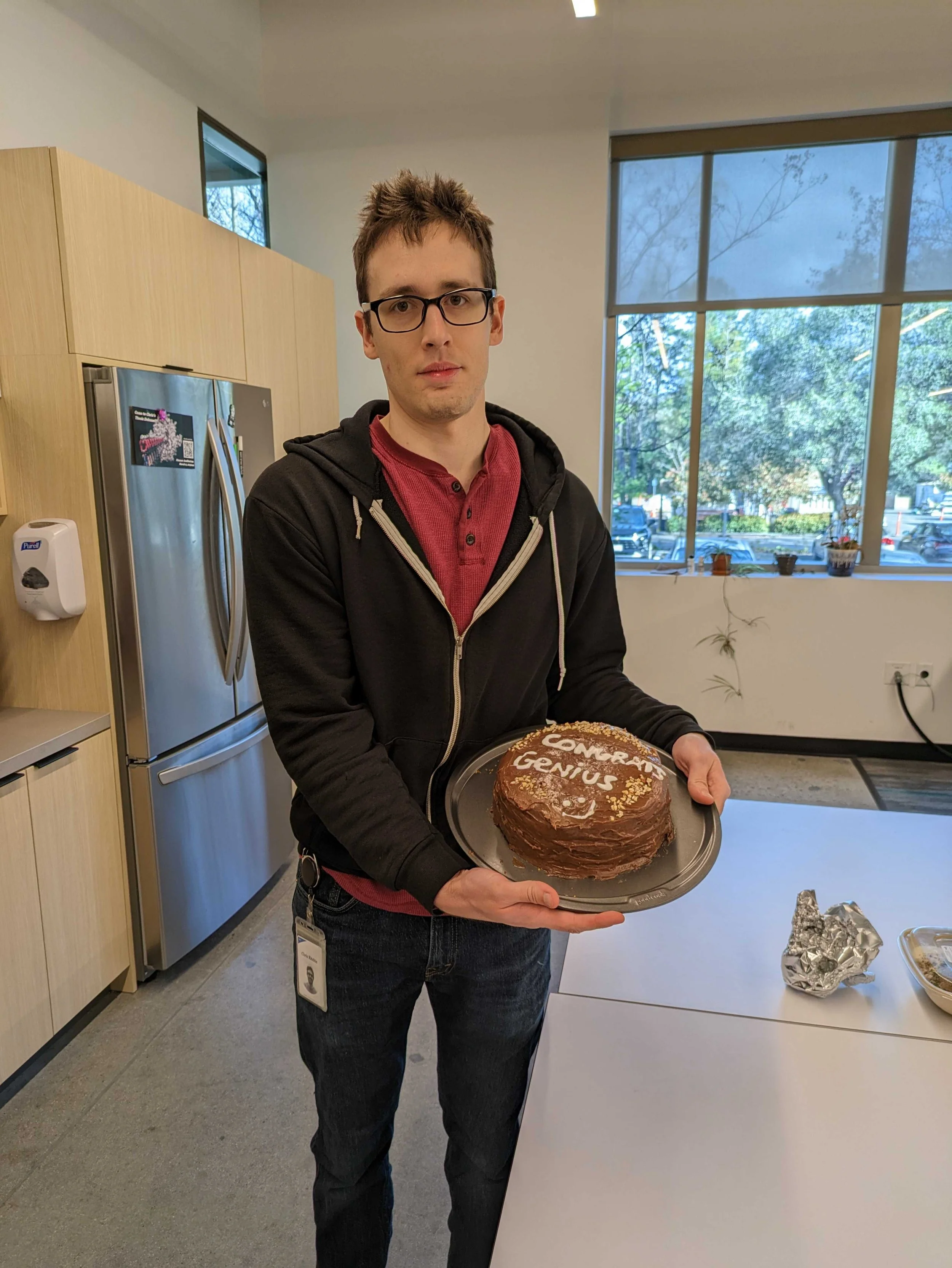 Pre-celebrating Chris before his defense