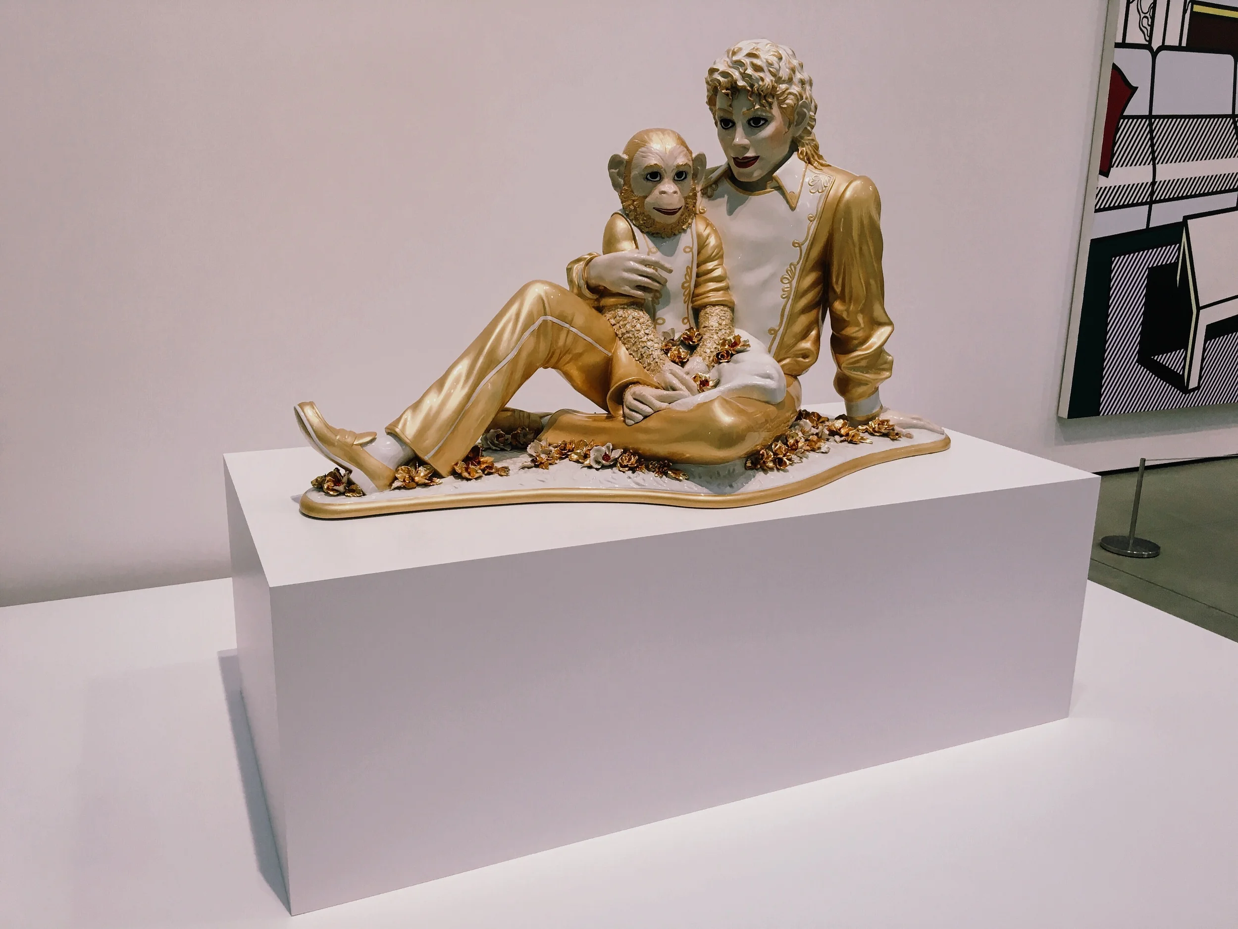 Michael Jackson and Bubbles by Jeff Koons bringing back memories of when SFMOMA first opened 