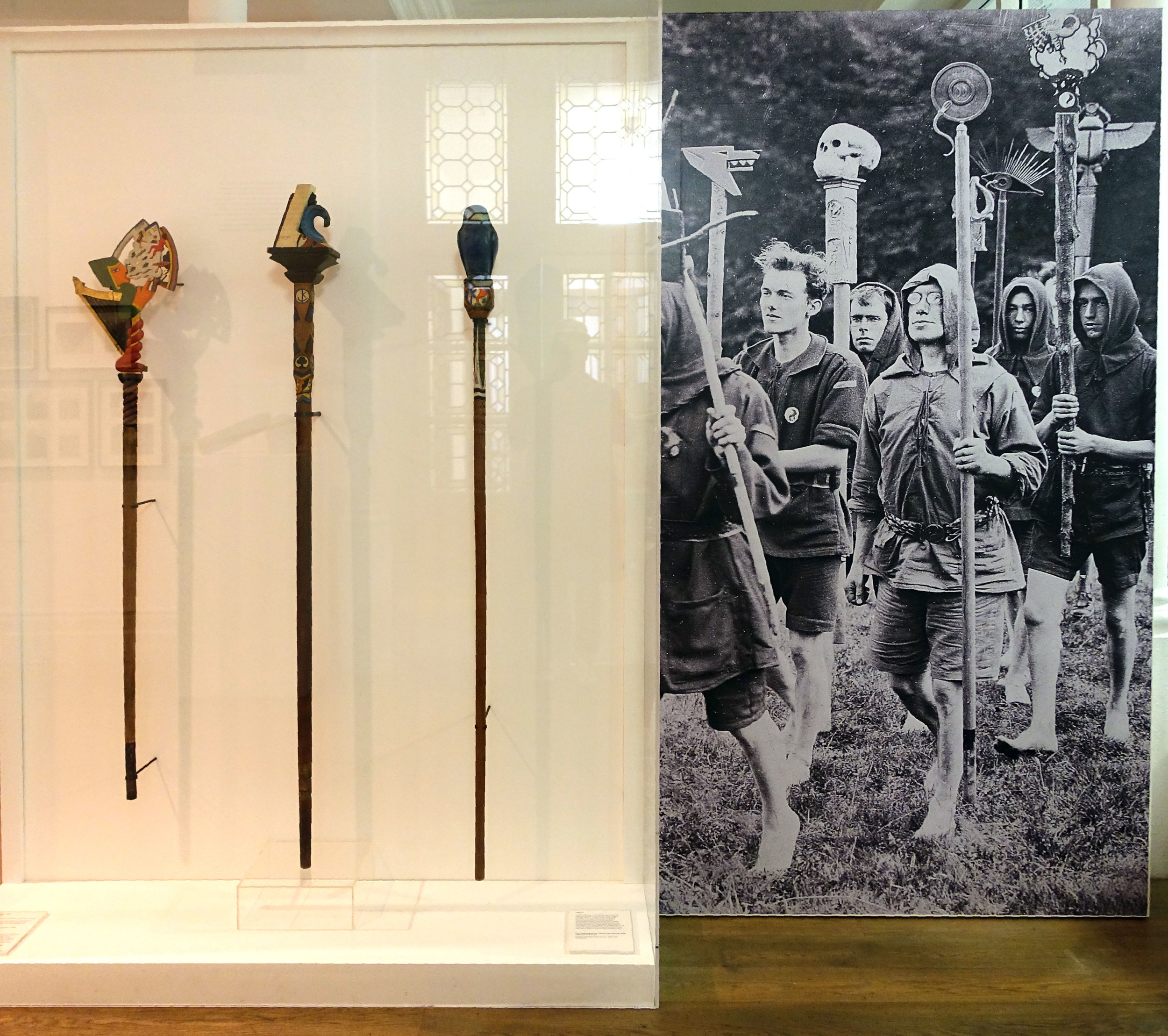 Documentation and the actual staff used in the Kibbo Kift pilgrimages 