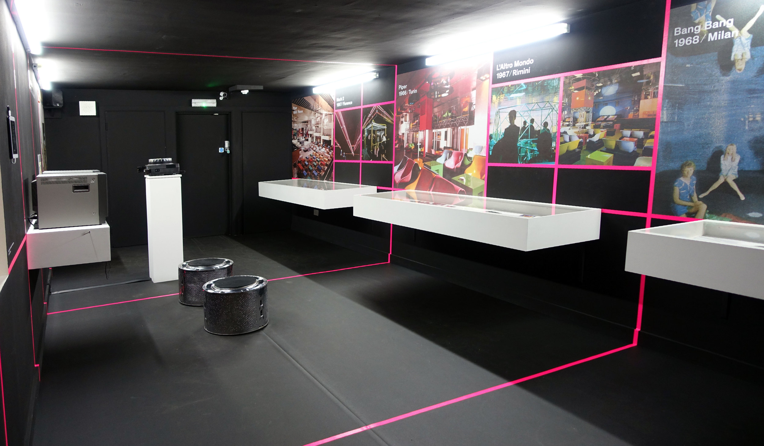 Installation of Radical Disco Architecture and Nightlife in Italy 1965 - 1975 at ICA London