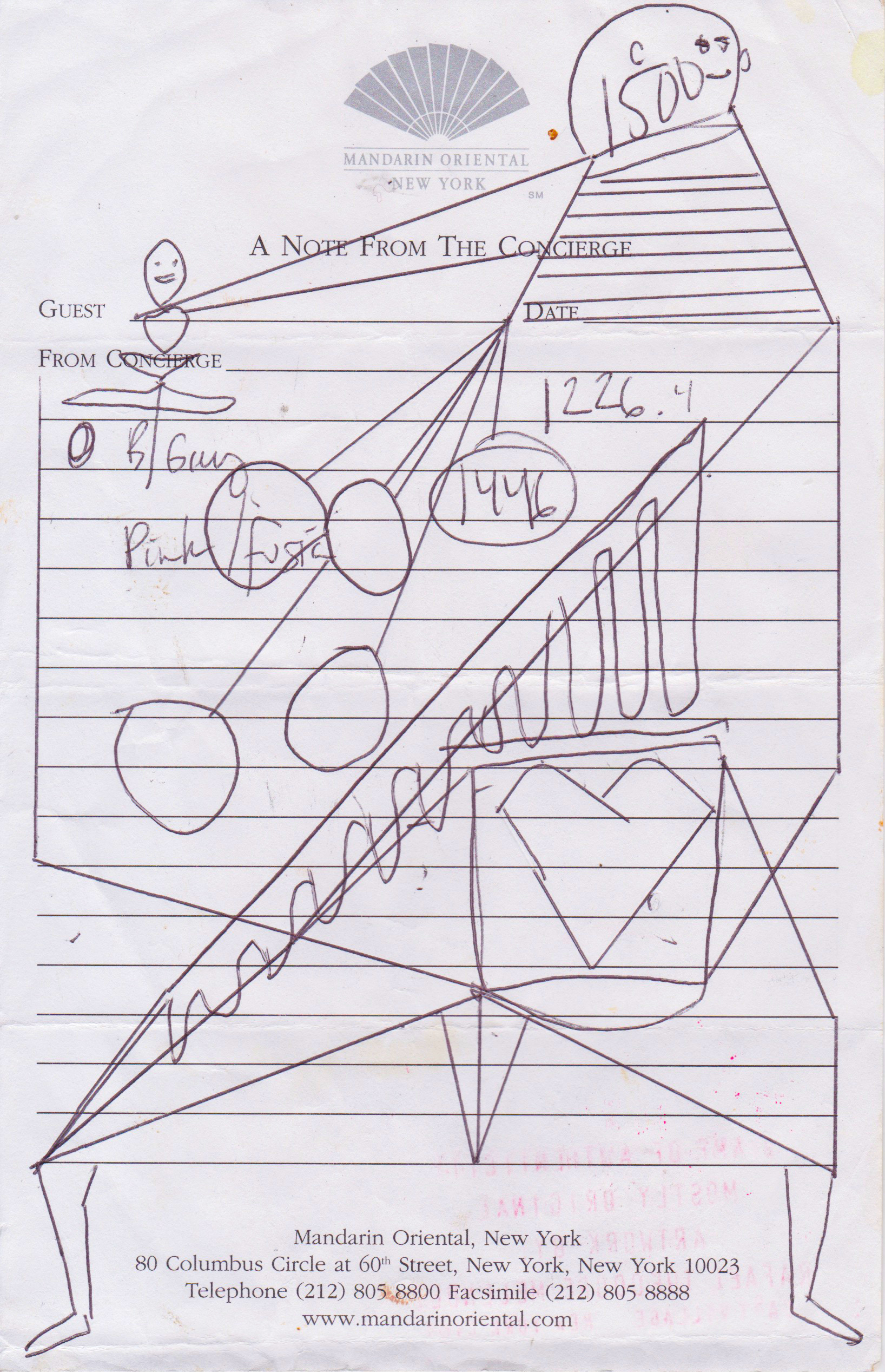 Imperfected Folkster III , n.d. , bsllpoint pen on paper, 8.25 x 5.25 inches