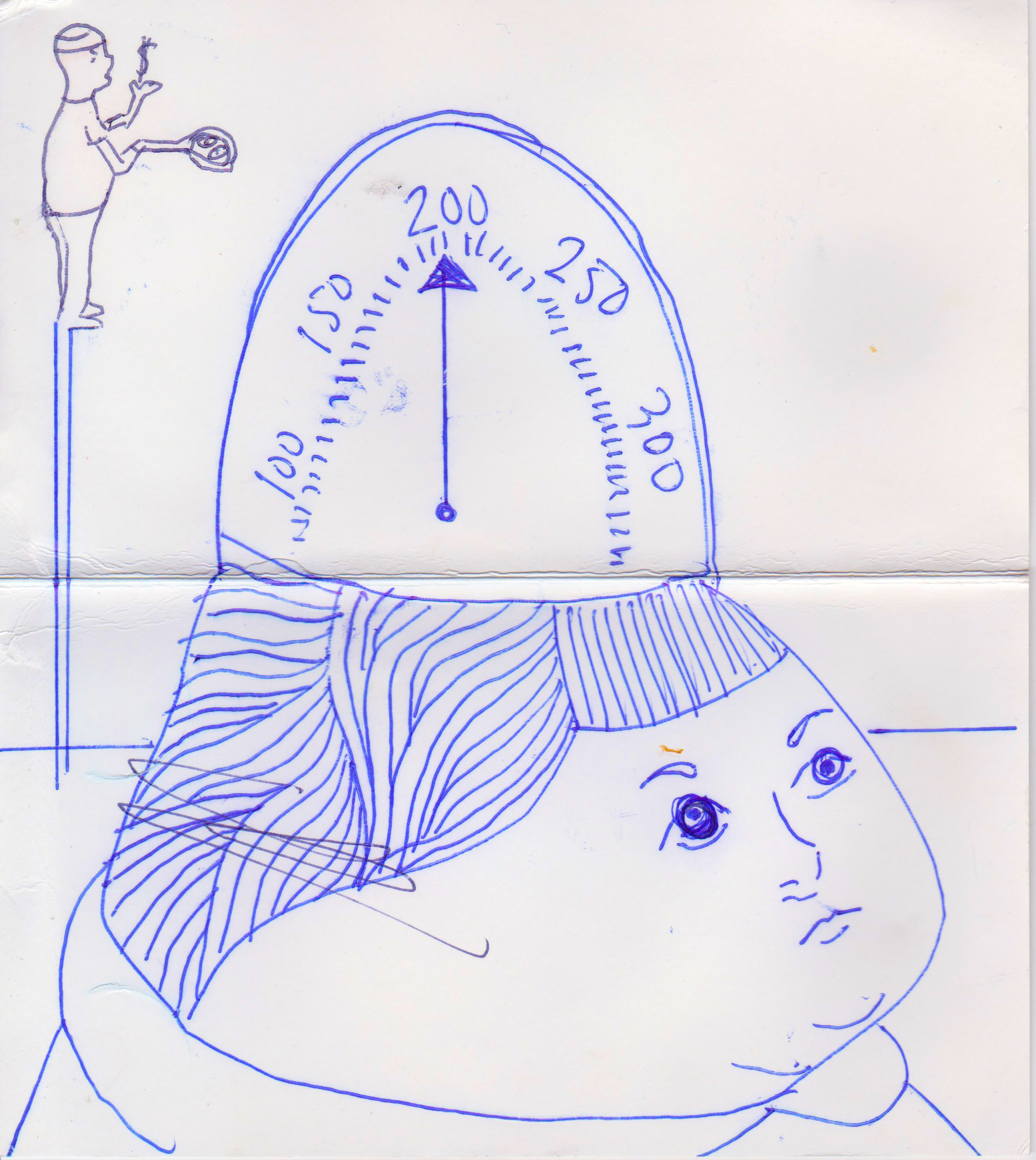 Imperfected Folkster VI , n.d. , ballpoint pen on paper, 5.25 x 7.25 inches