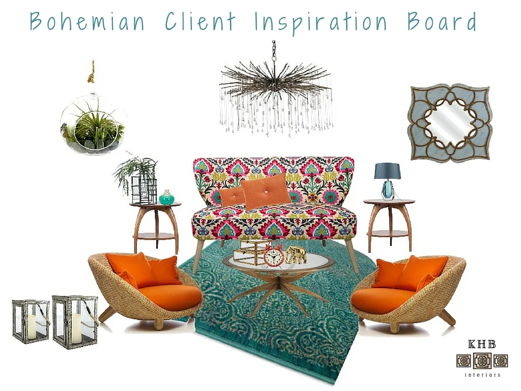 Bohemian design style inspiration board new orleans top interior designers khb interiors