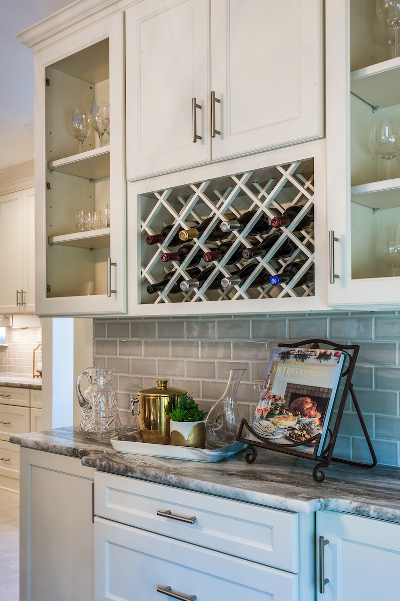 custom kitchen cabinets wine rack new orleans home interiors khb interiors