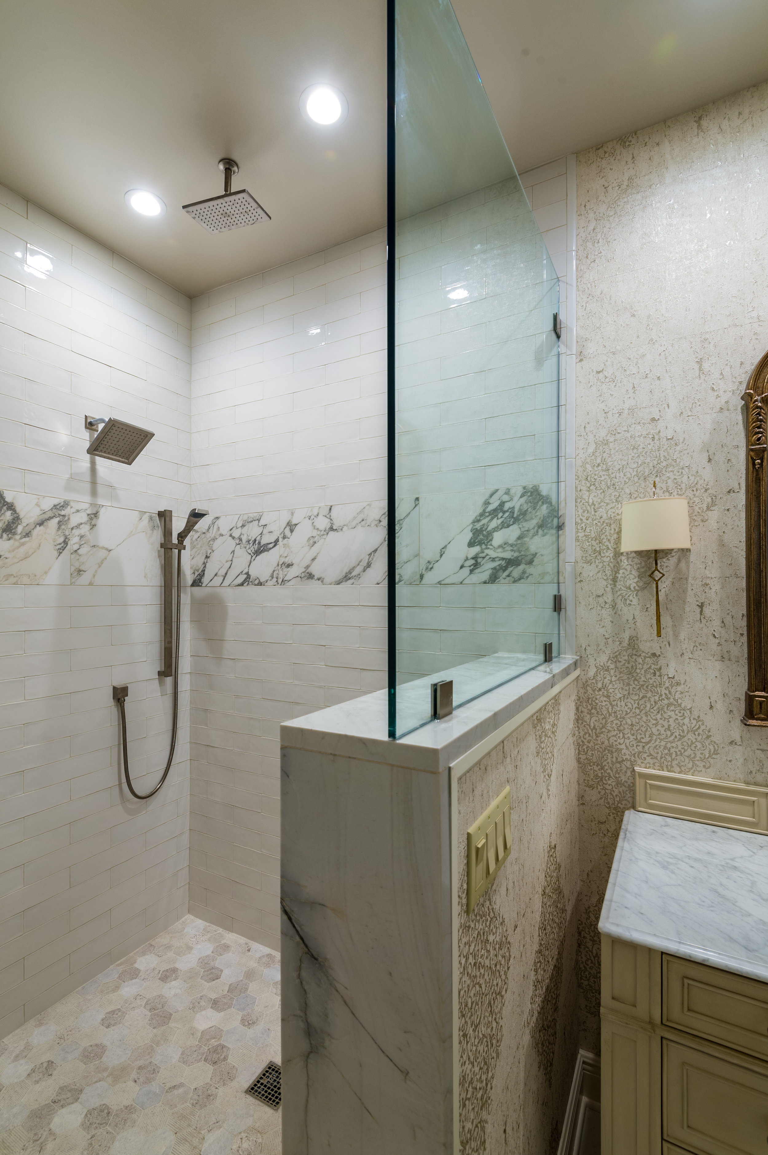 master bathroom shower design luxury interior design metairie uptown khb interiors