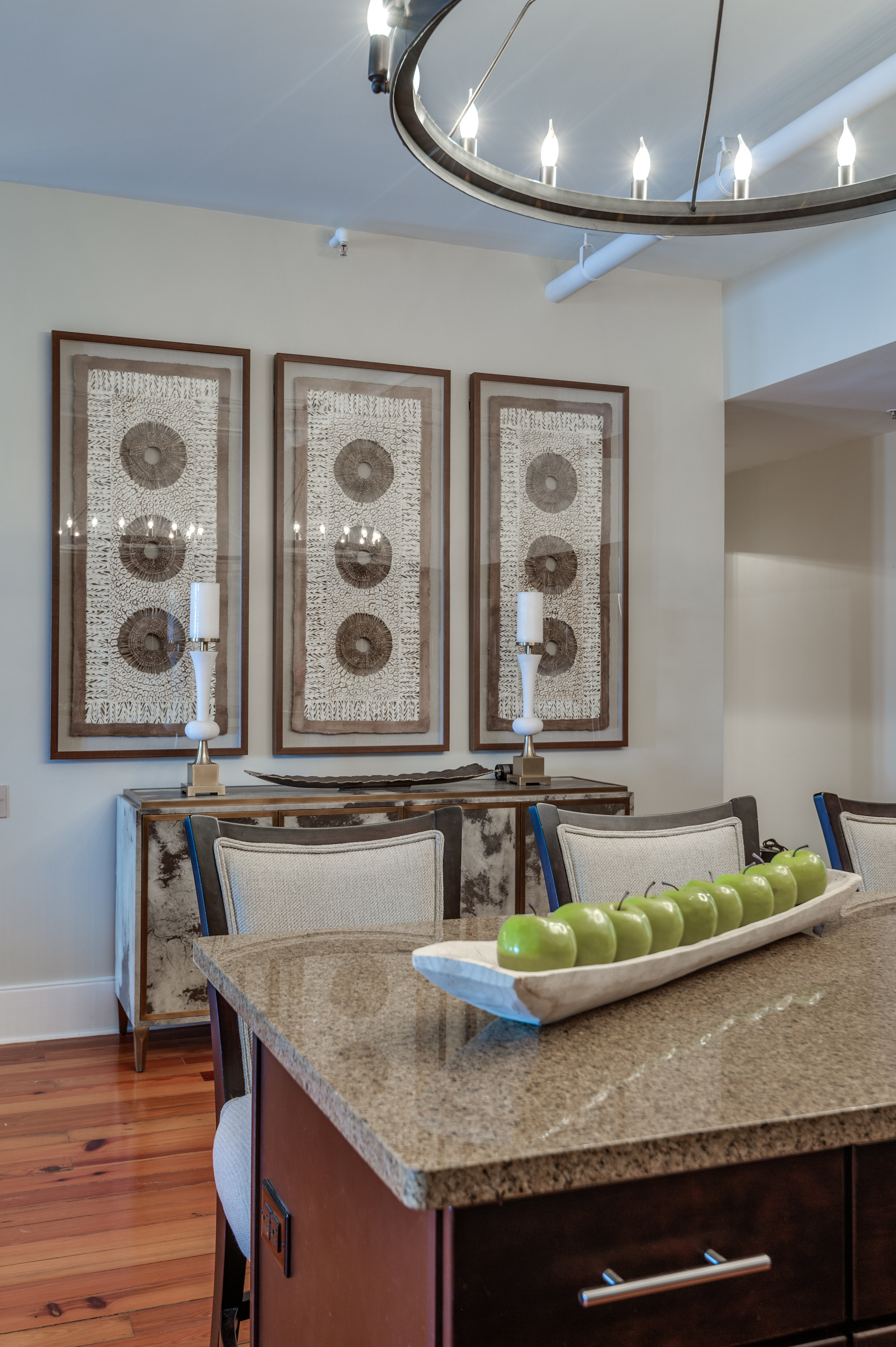 dining area wall art metairie luxury interiors design khb interiors