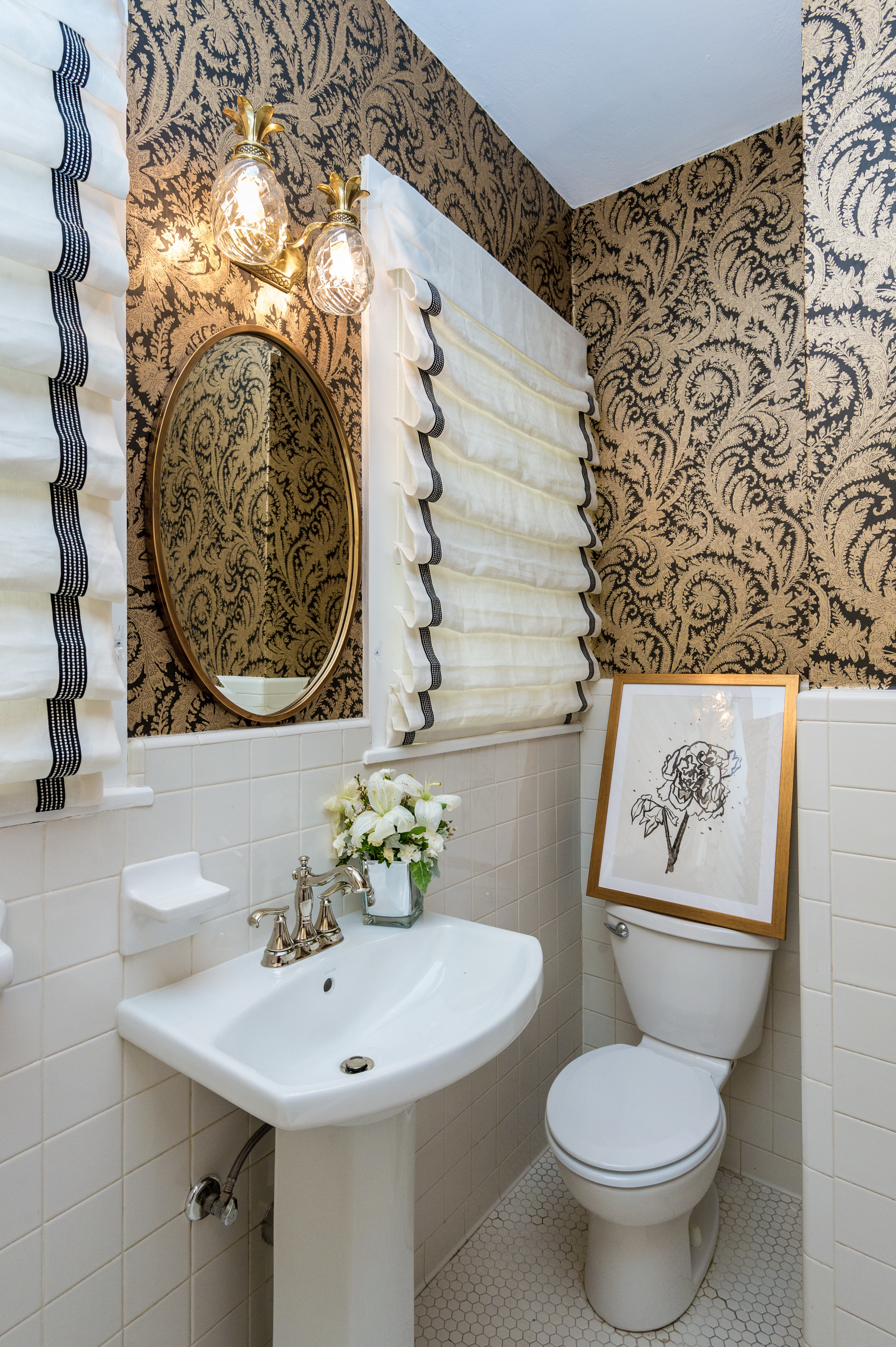 bathroom wallpaper ideas metairie uptown residential interior design khb interiors