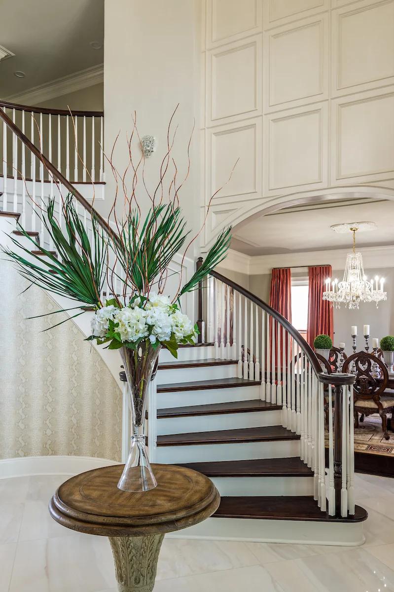 foyer entry round table new orleans designers khb interiors